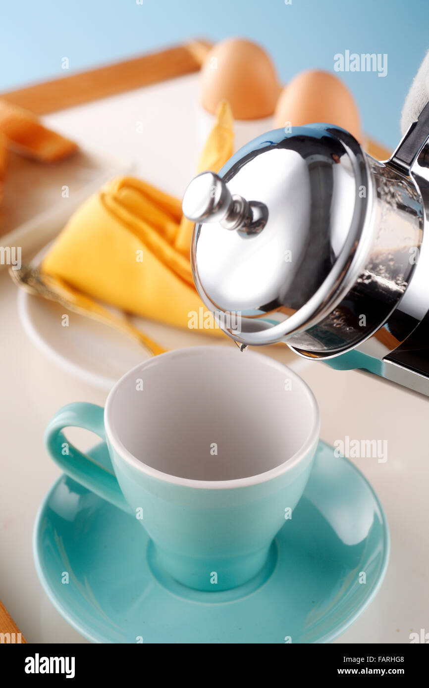 Stock Bild von der Kaffee-Presse Stockfoto