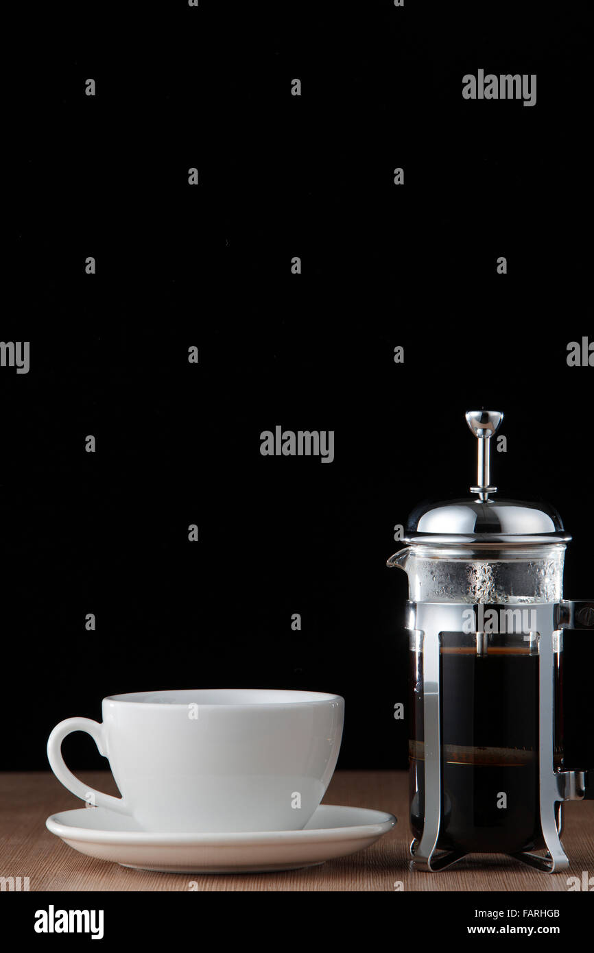 Stock Bild von der Kaffee-Presse Stockfoto
