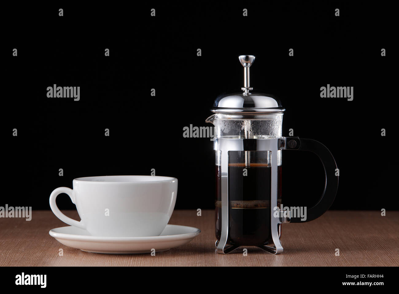 Stock Bild von der Kaffee-Presse Stockfoto