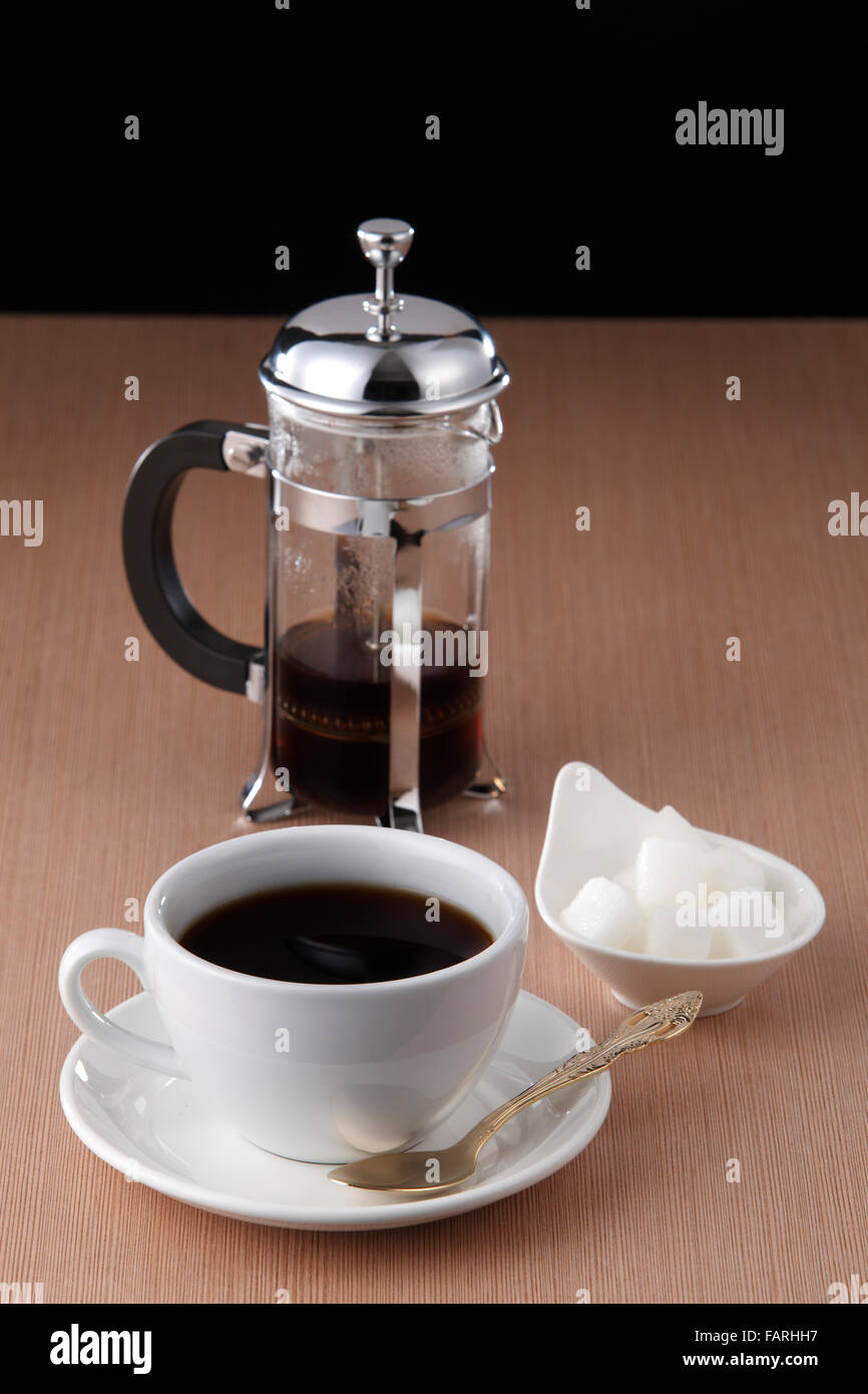 Stock Bild von der Kaffee-Presse Stockfoto