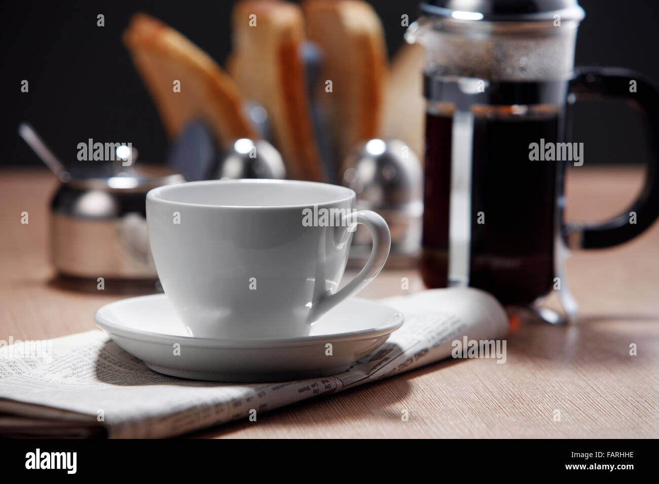 Stock Bild von der Kaffee-Presse Stockfoto