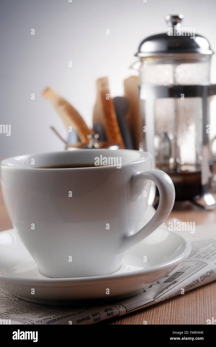 Stock Bild von der Kaffee-Presse Stockfoto