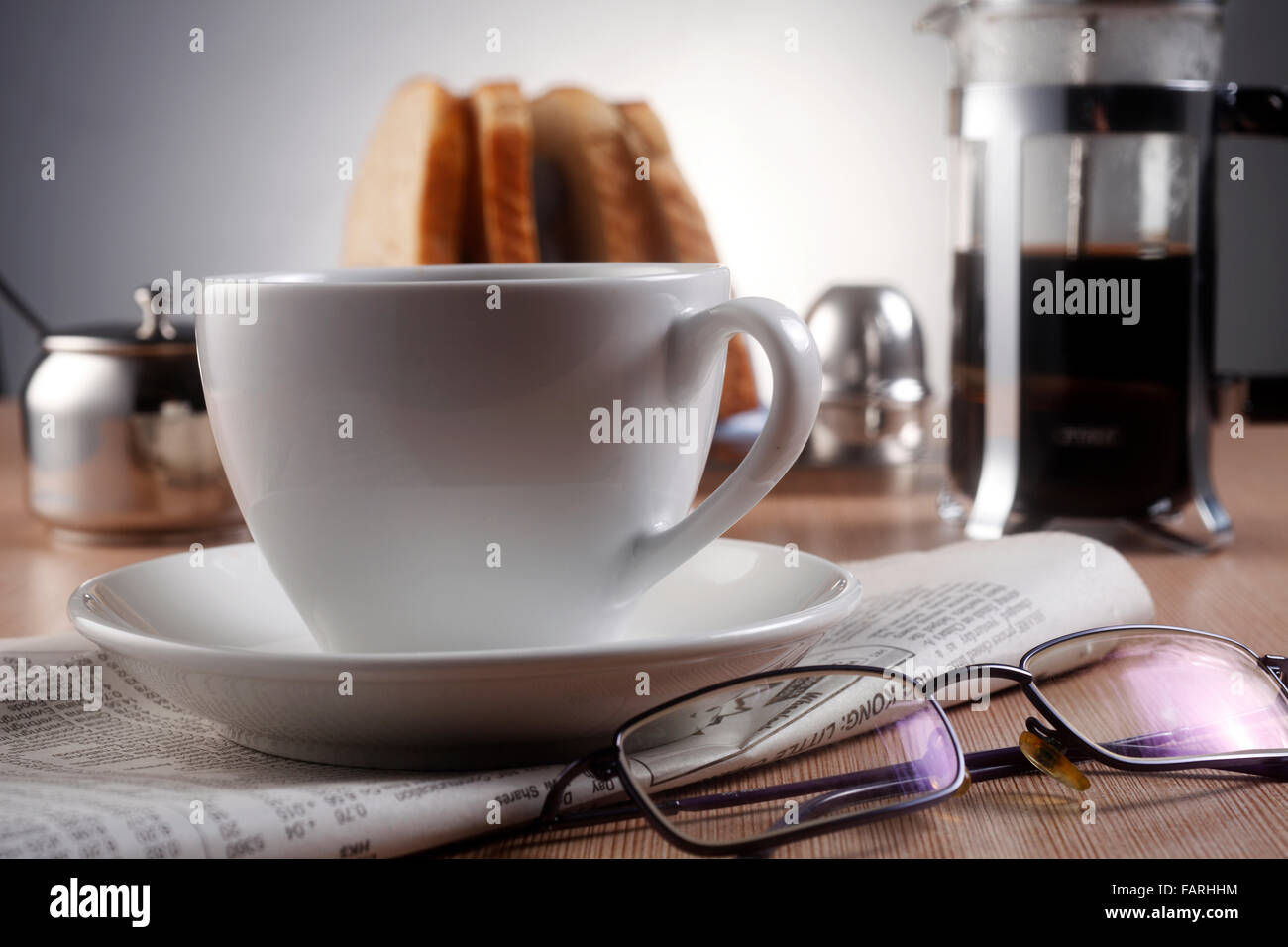Stock Bild von der Kaffee-Presse Stockfoto