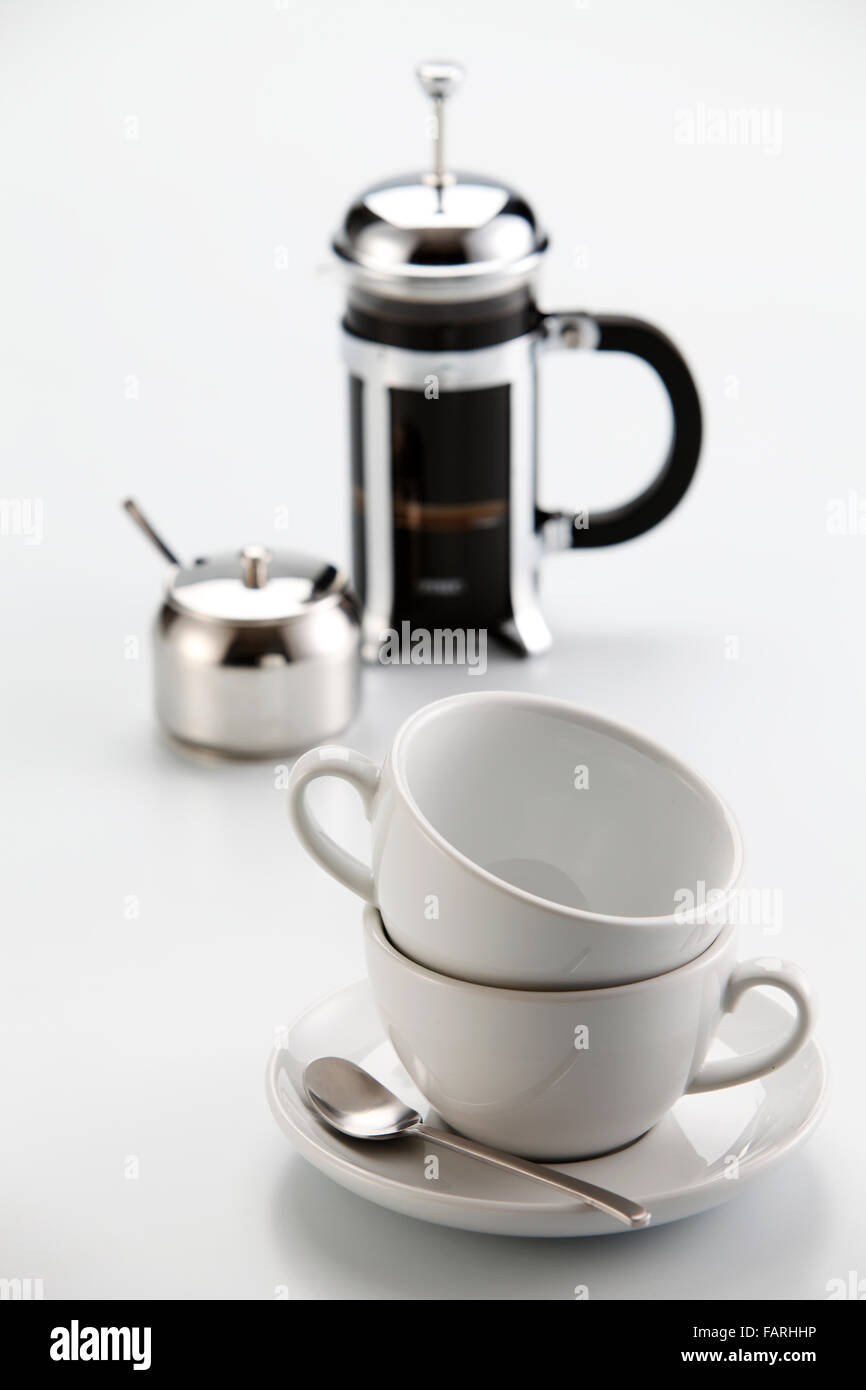 Stock Bild von der Kaffee-Presse Stockfoto