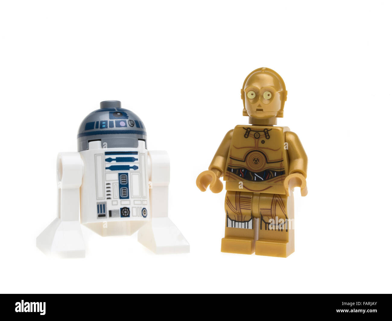 LEGO Star Wars R2-D2 C - 3P 0 Minifigur Stockfoto