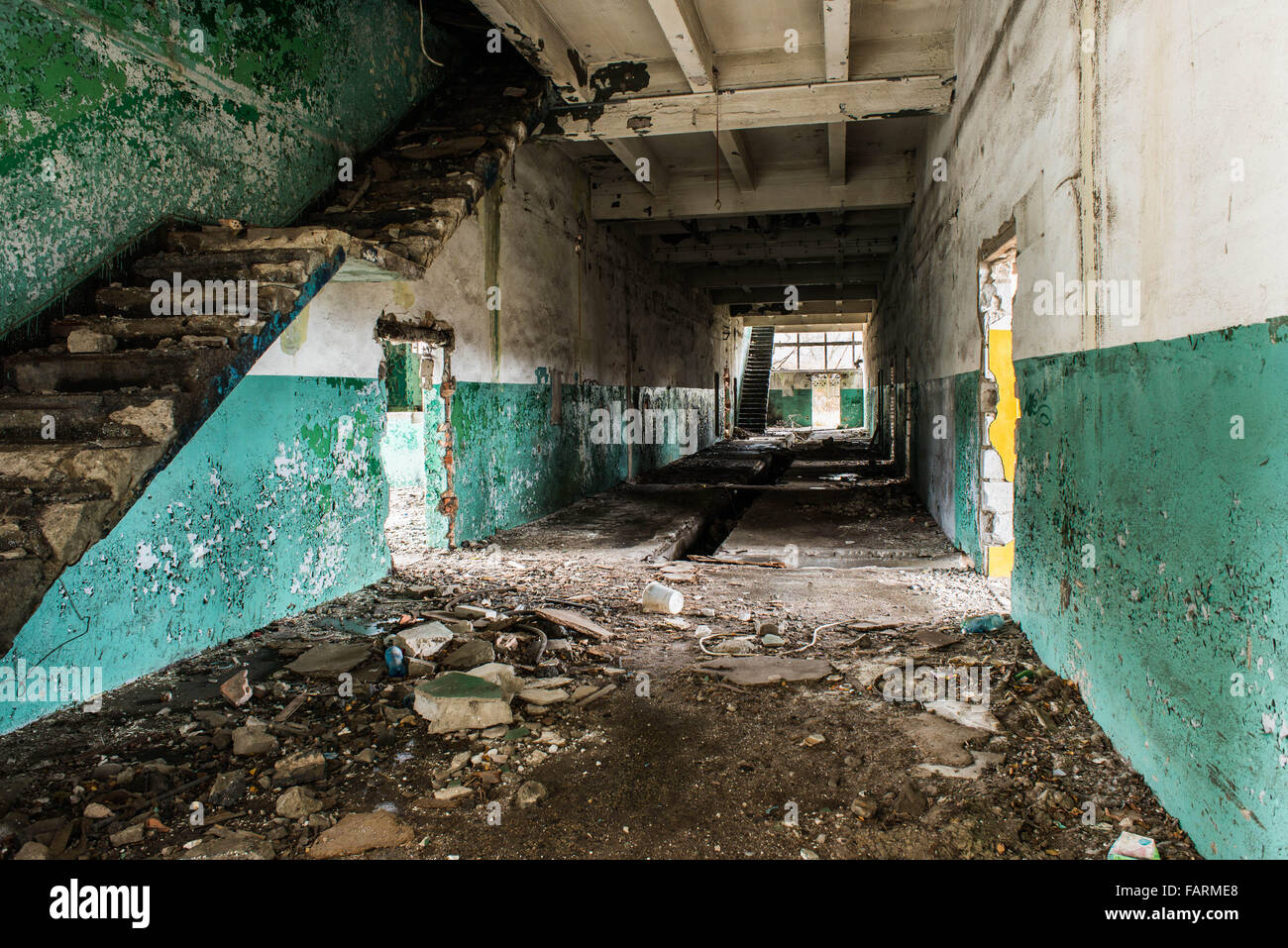 alten zerstörten Fabrik Stockfoto