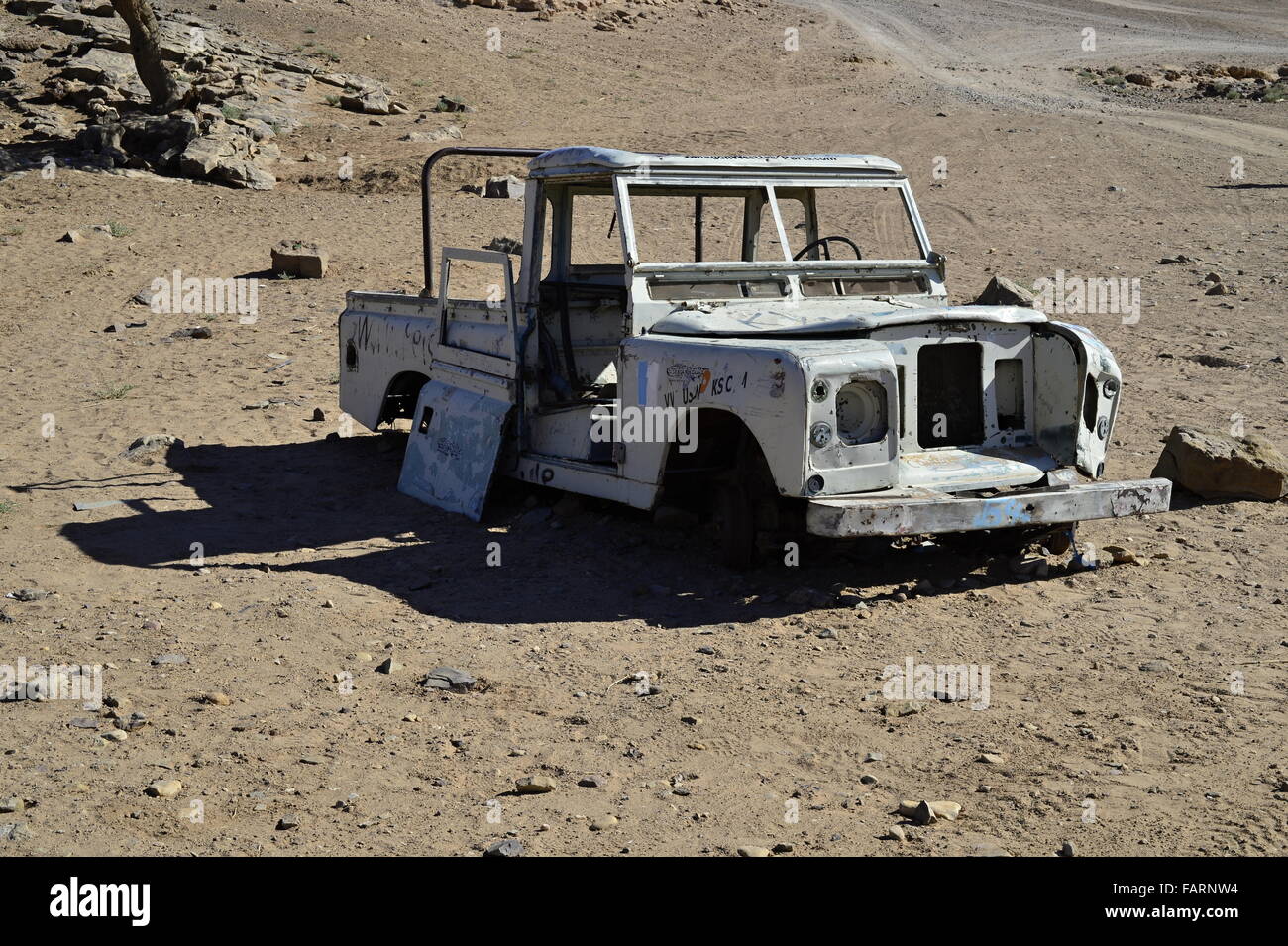 schöne Vintage Offroad Auto in Marokko nahe Mhamid Stockfoto