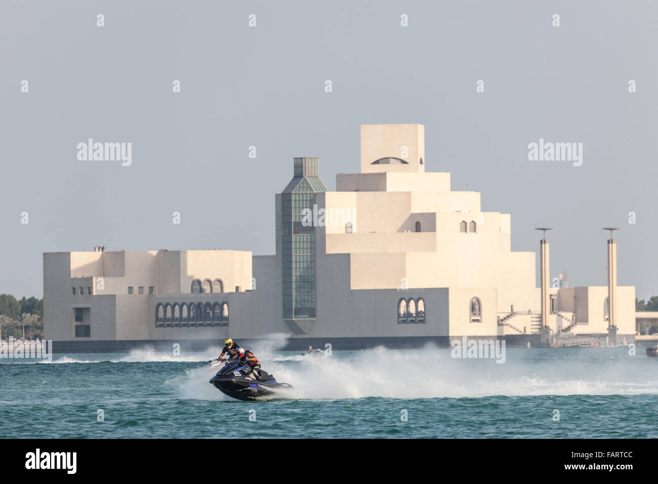 Jet Ski-Rennen in Doha, Katar Stockfoto