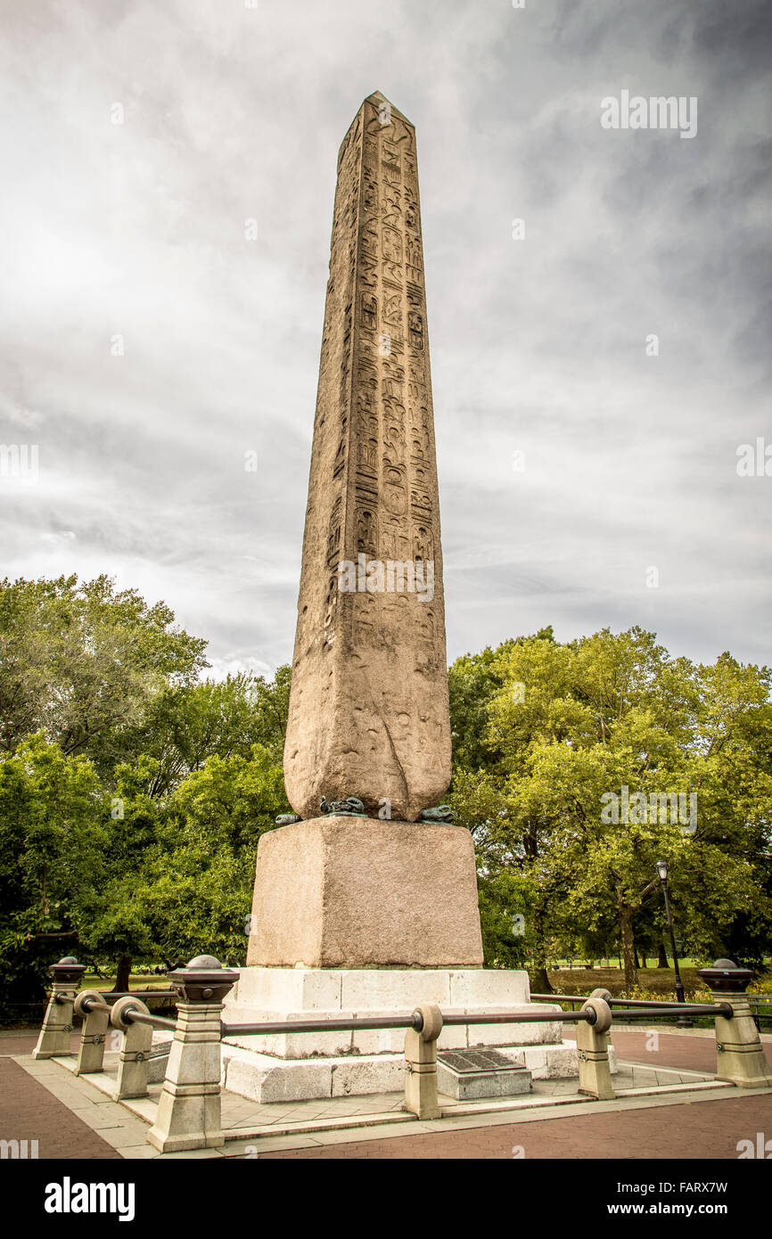 Kleopatras Nadel, der ägyptische Obelisk im Central Park. Stockfoto