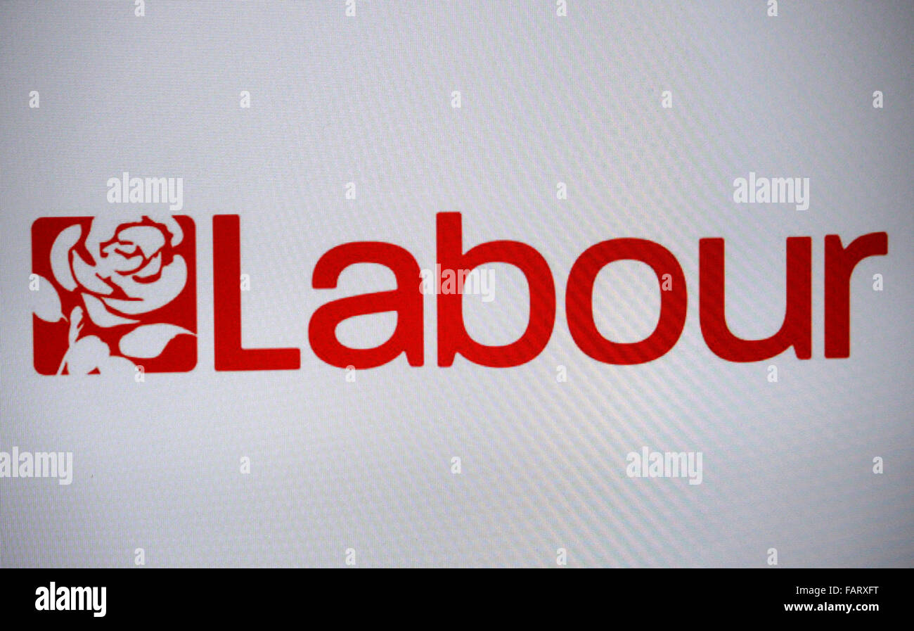Das Logo der Britischen Partei "Labour Party", Berlin. Stockfoto