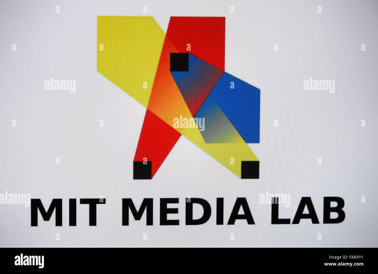 Markenname: "MIT Massachussetts Institute of Technology Media Lab", Berlin. Stockfoto