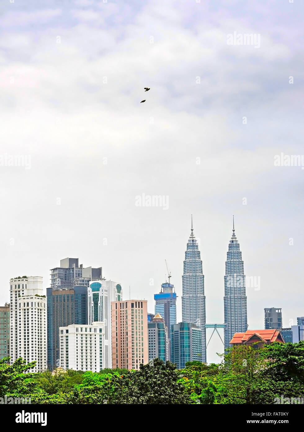 Skyline von Kuala Lumpur Stadtzentrum in den Tag. Malaysien Stockfoto