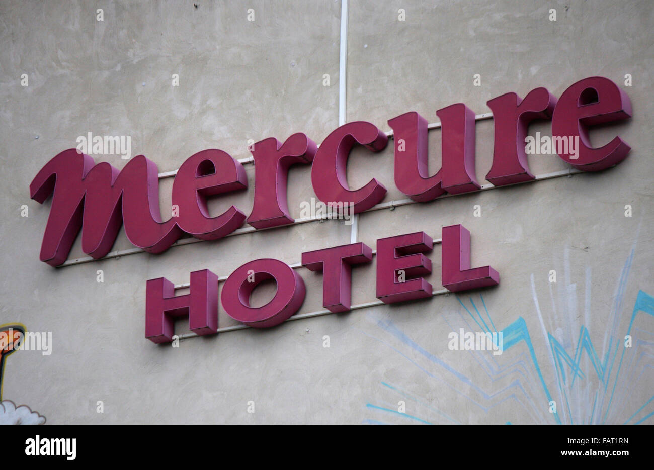 Markenname: "Mercure Hotel", Berlin. Stockfoto