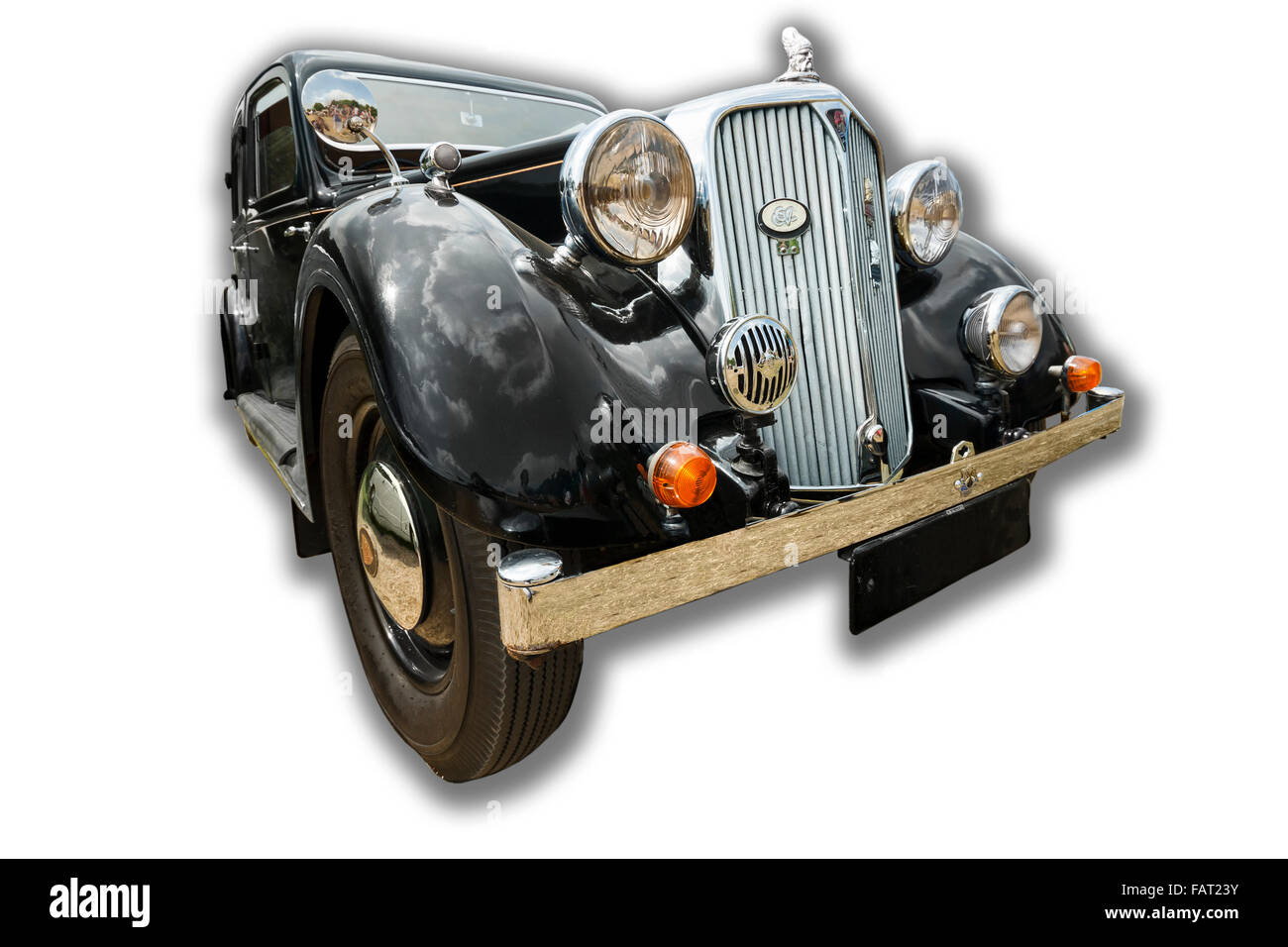 Billericay, Essex, UK - Juli 2013: Sommer Fest Oldtimer zu zeigen, zeigte schöne 1938 Modell Rover 14 Saloon. Stockfoto