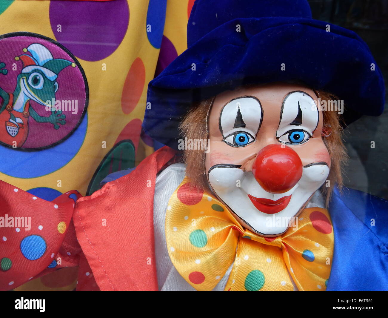 Porträt einer Clown-Puppe Stockfoto