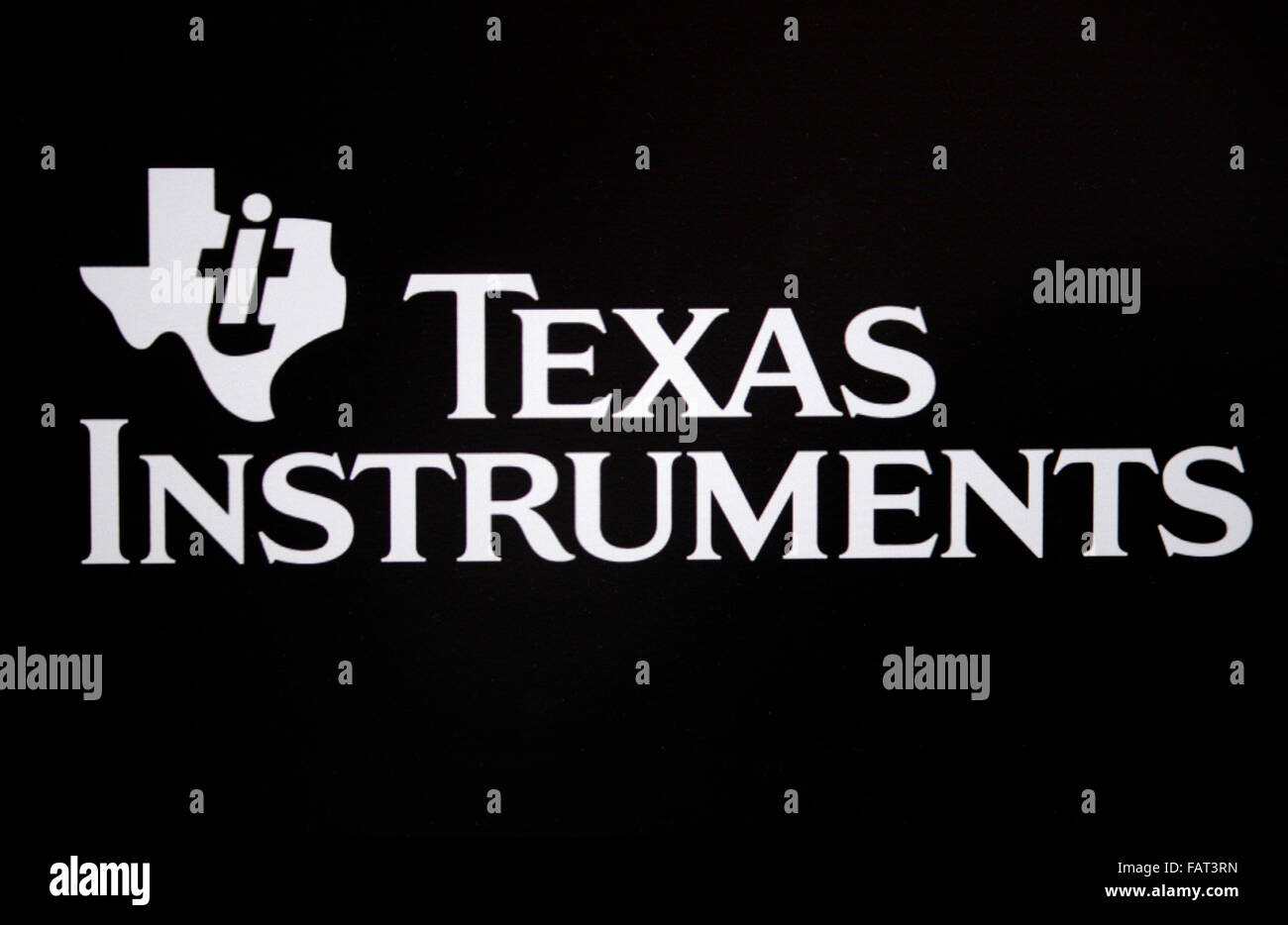Markenname: "Texas Instruments", Berlin. Stockfoto