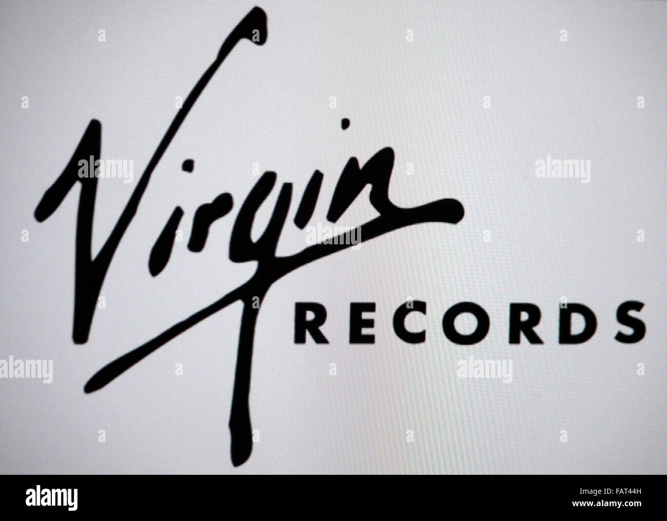 Markenname: "Virgin Records", Berlin. Stockfoto