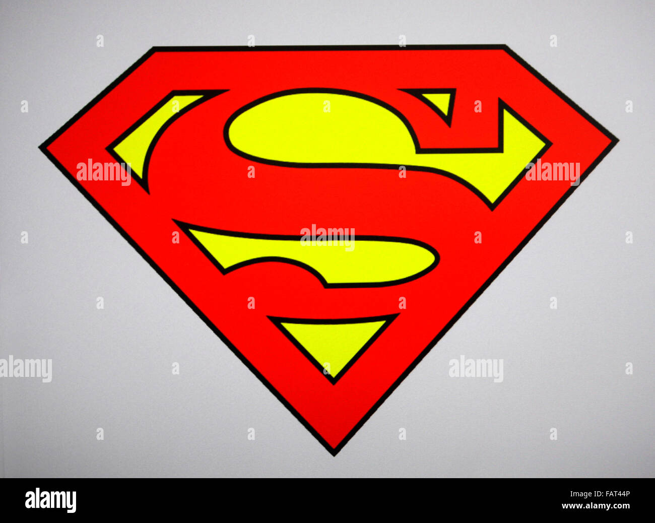 "Superman"-Logo, Berlin. Stockfoto