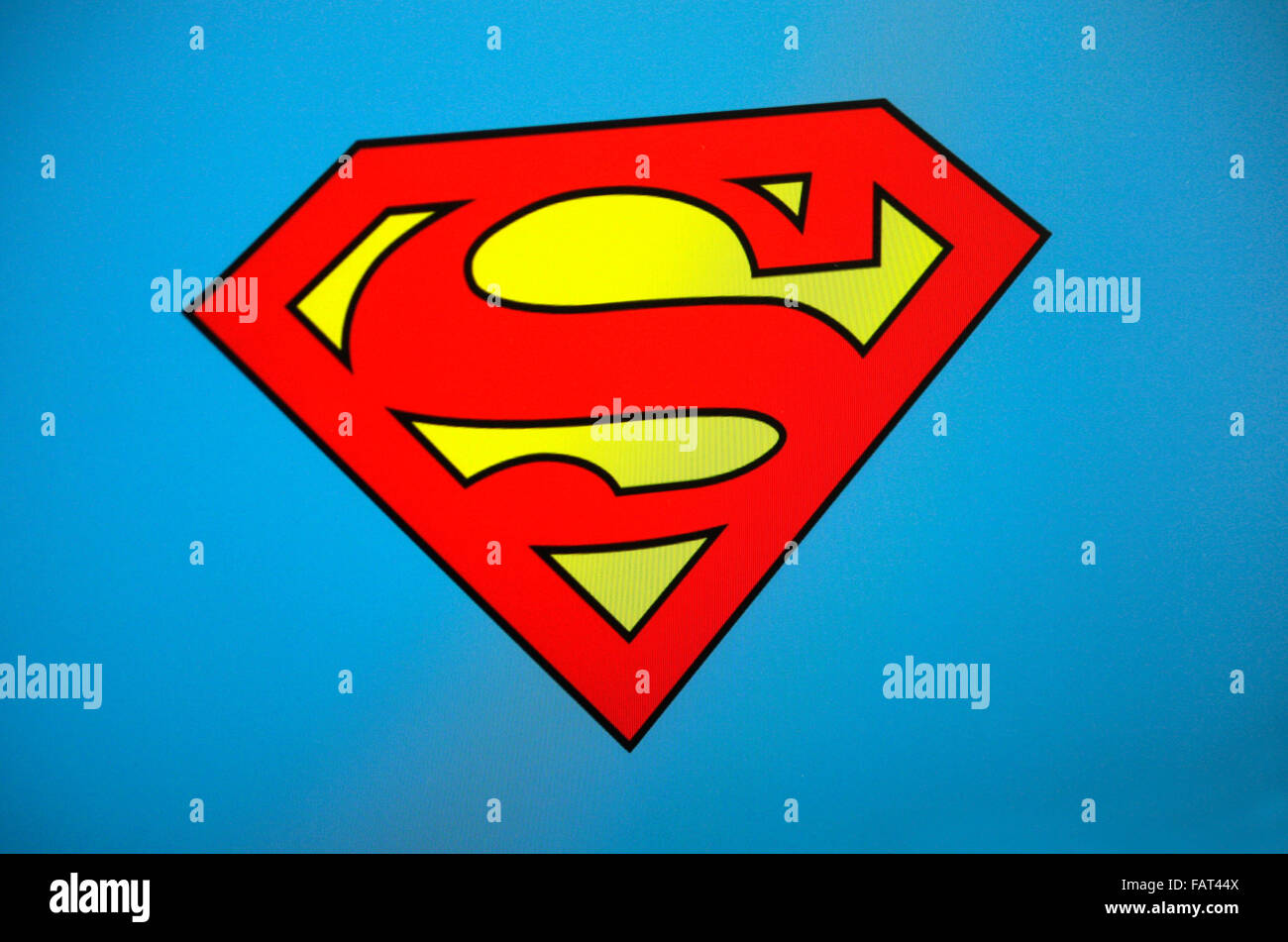 "Superman"-Logo, Berlin. Stockfoto