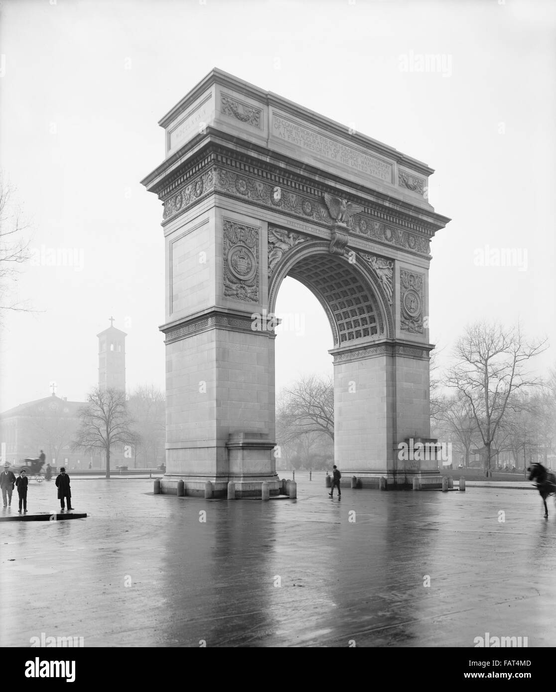 Washington Memorial Arch, New York City, USA, um 1900 Stockfoto