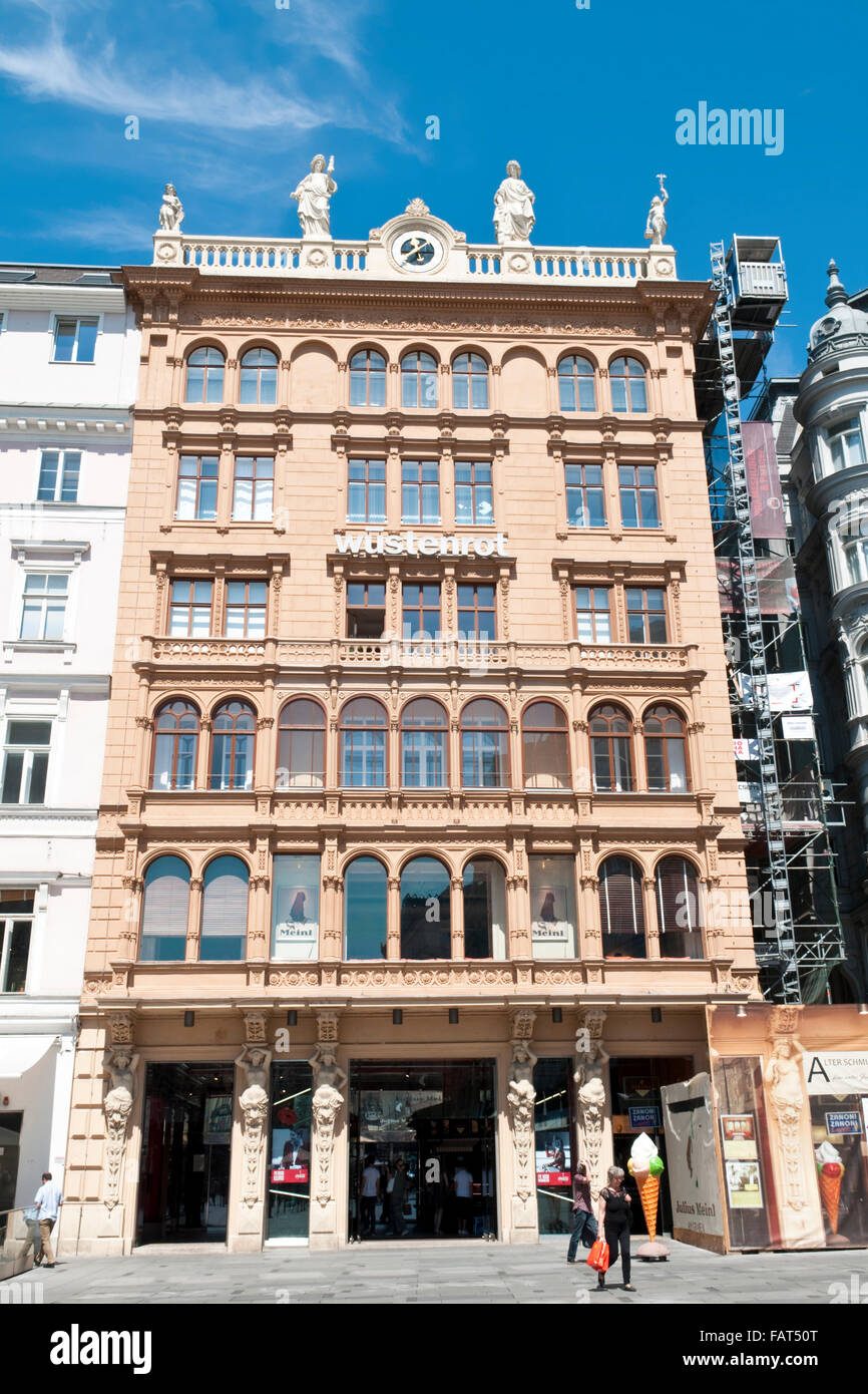 Wüstenrot-Büros und Geschäfte Meinl-Haus am Graben, Wien, Österreich Stockfoto