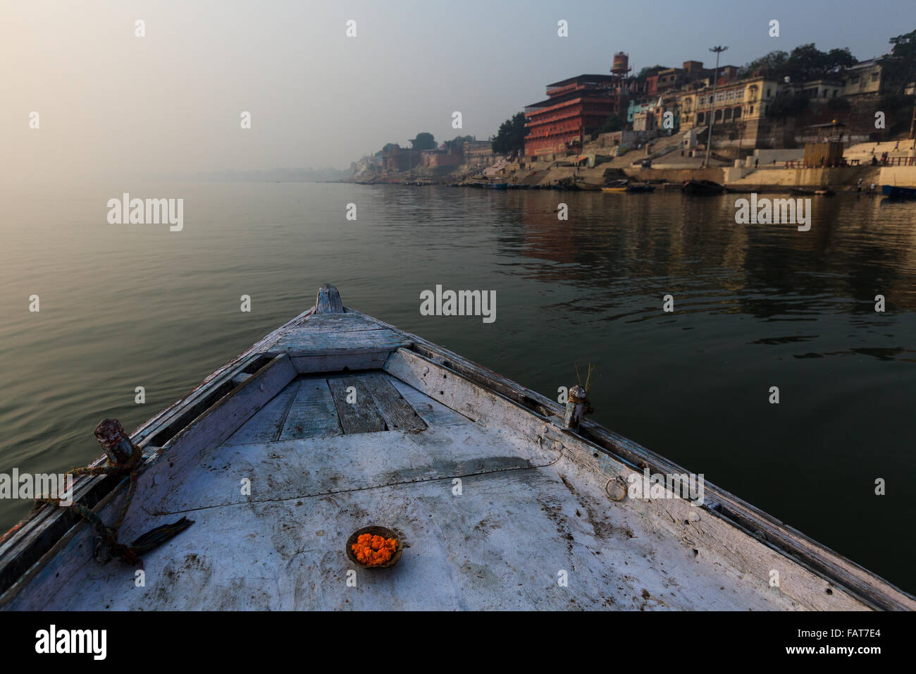 Ganga Fluss, Bootfahren, Varanasi Stockfoto