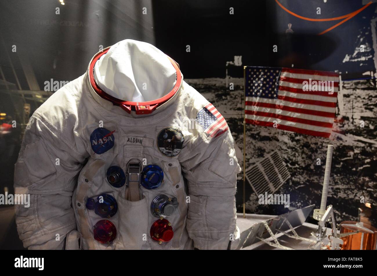 National Air and Space Museum buzz Adlrin Raumanzug Stockfoto