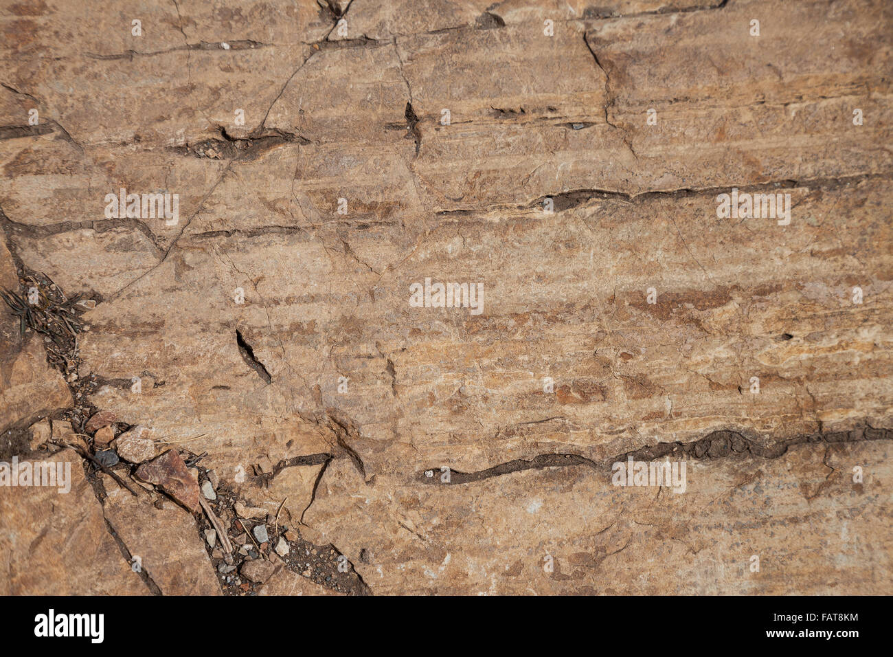 Oberfläche des Steins Rock mit brauner Färbung Textur Hintergrund Stockfoto