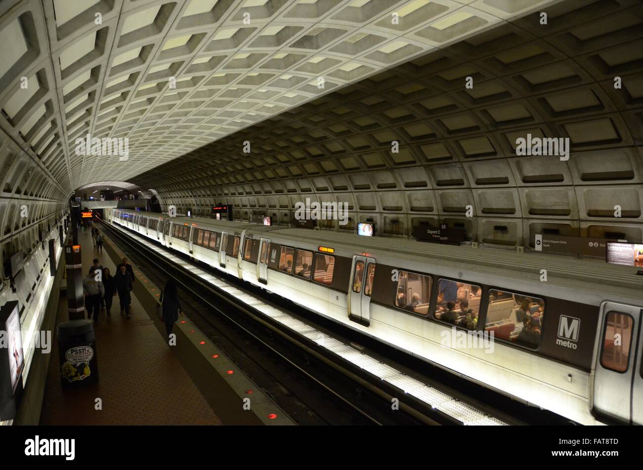 DuPont circle Washington Metro-Züge decken Usa Stockfoto