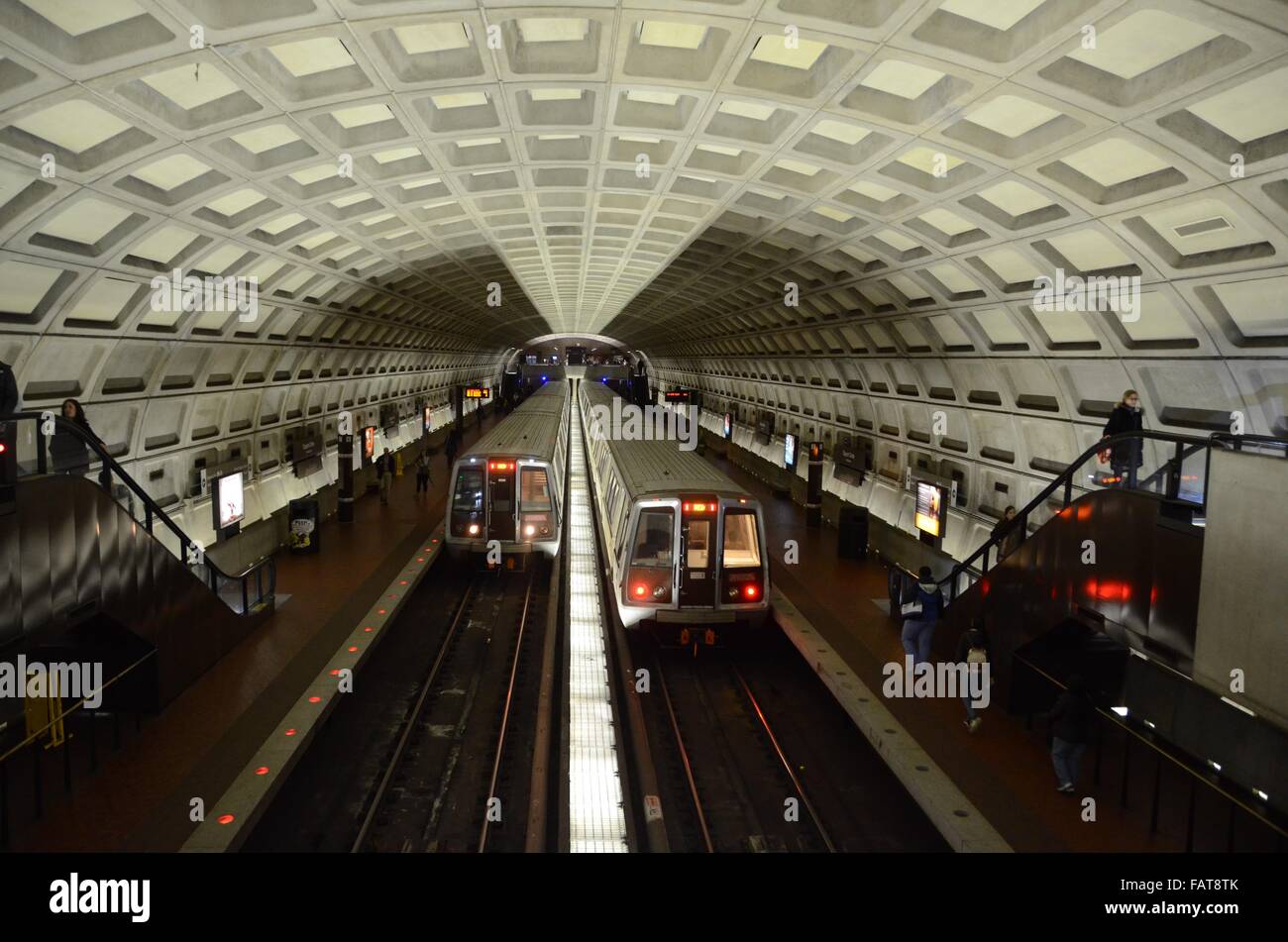 Washington Metro-Züge decken usa Stockfoto