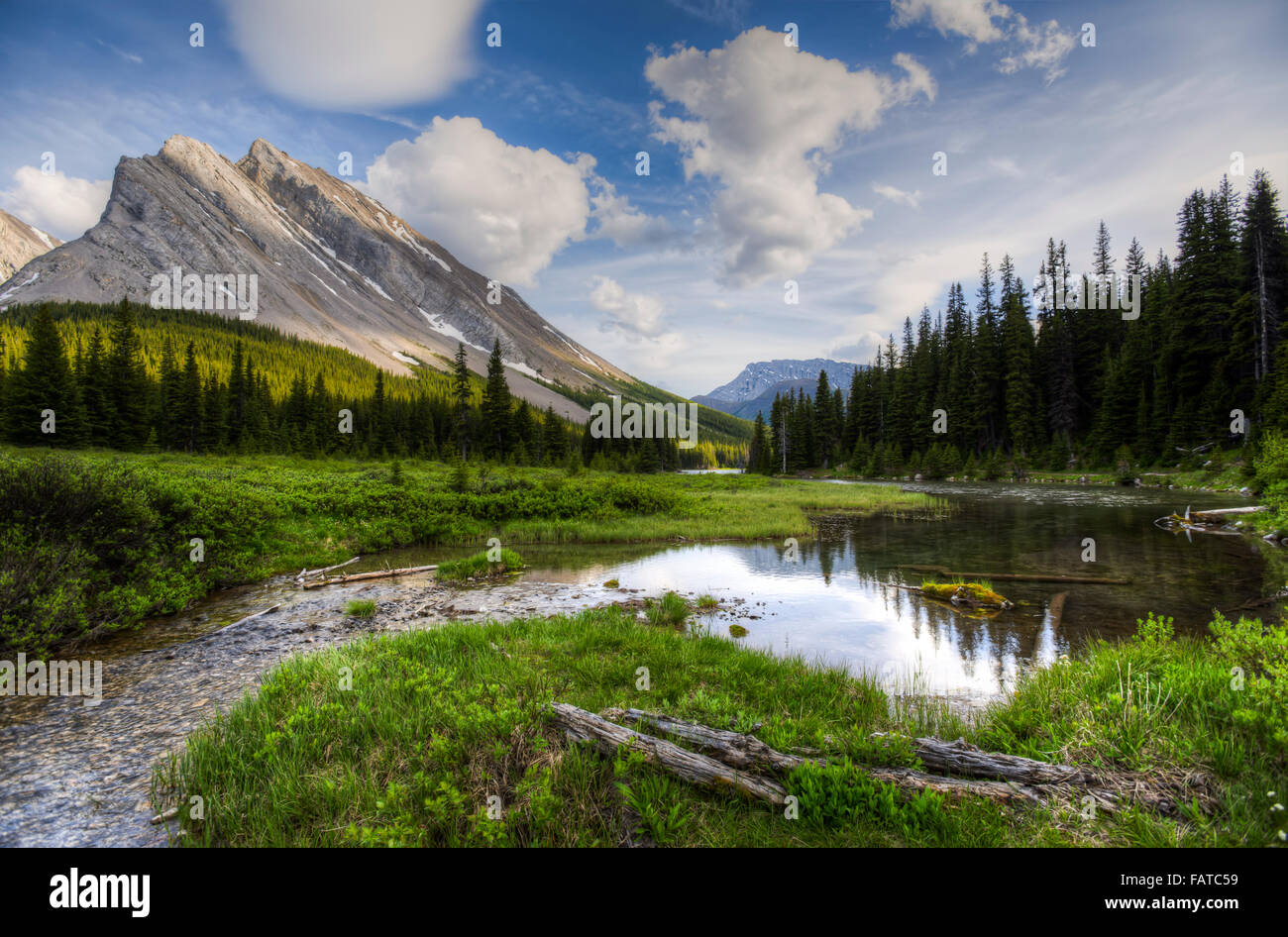Malerische Ausblicke Ellenbogen Seengebiet Kananaskis Country Alberta Kanada Stockfoto