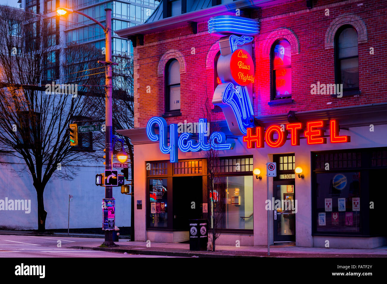 Yale Hotel, Granville Street, Vancouver, Britisch-Kolumbien, Kanada Stockfoto