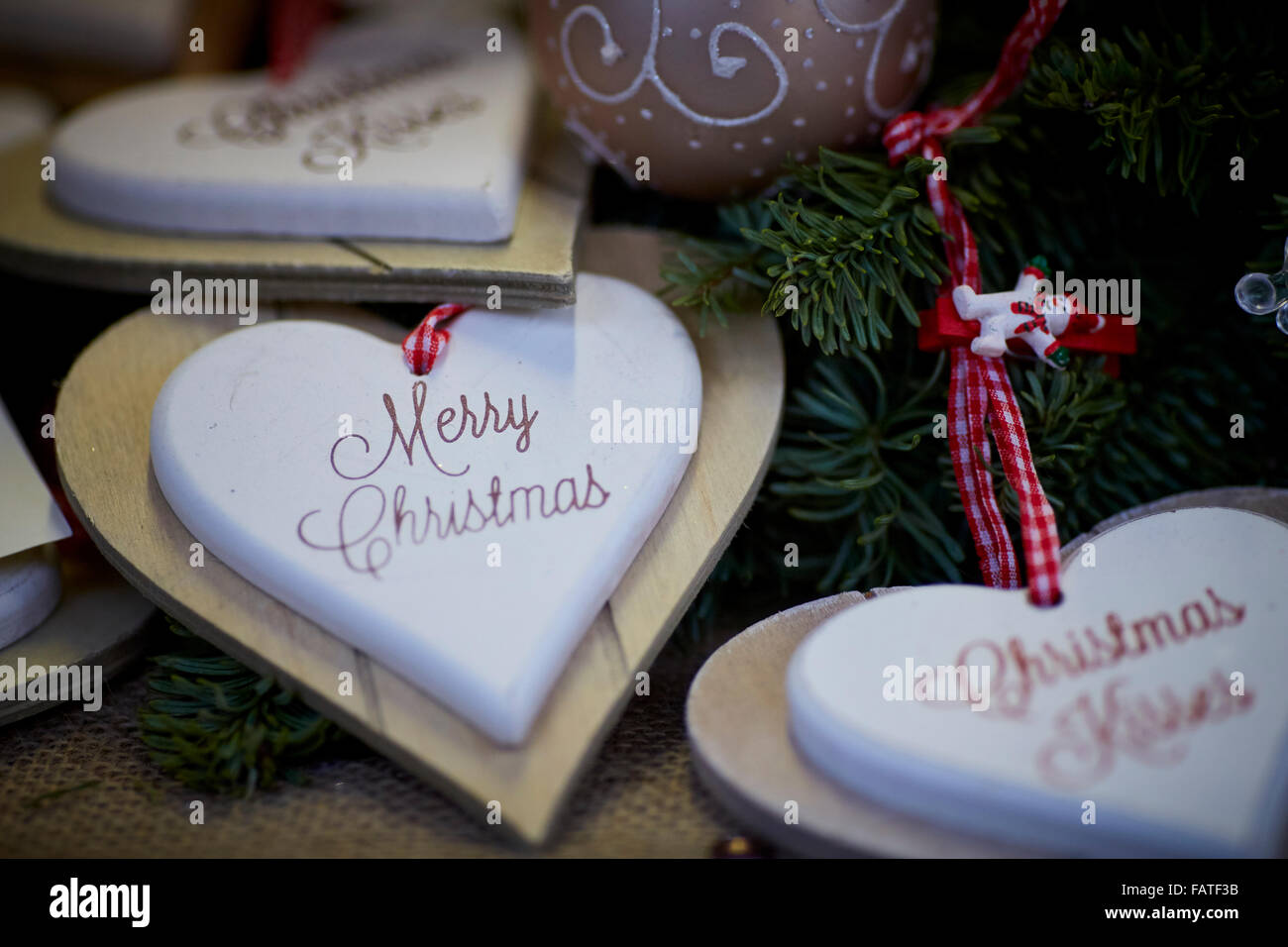 Chester Stadtzentrum deutsche Styke Weihnachtsmarkt Märkte 2015 Basar Hersteller Händler Händler unabhängigen Läden Käufer Verkäufer s Stockfoto
