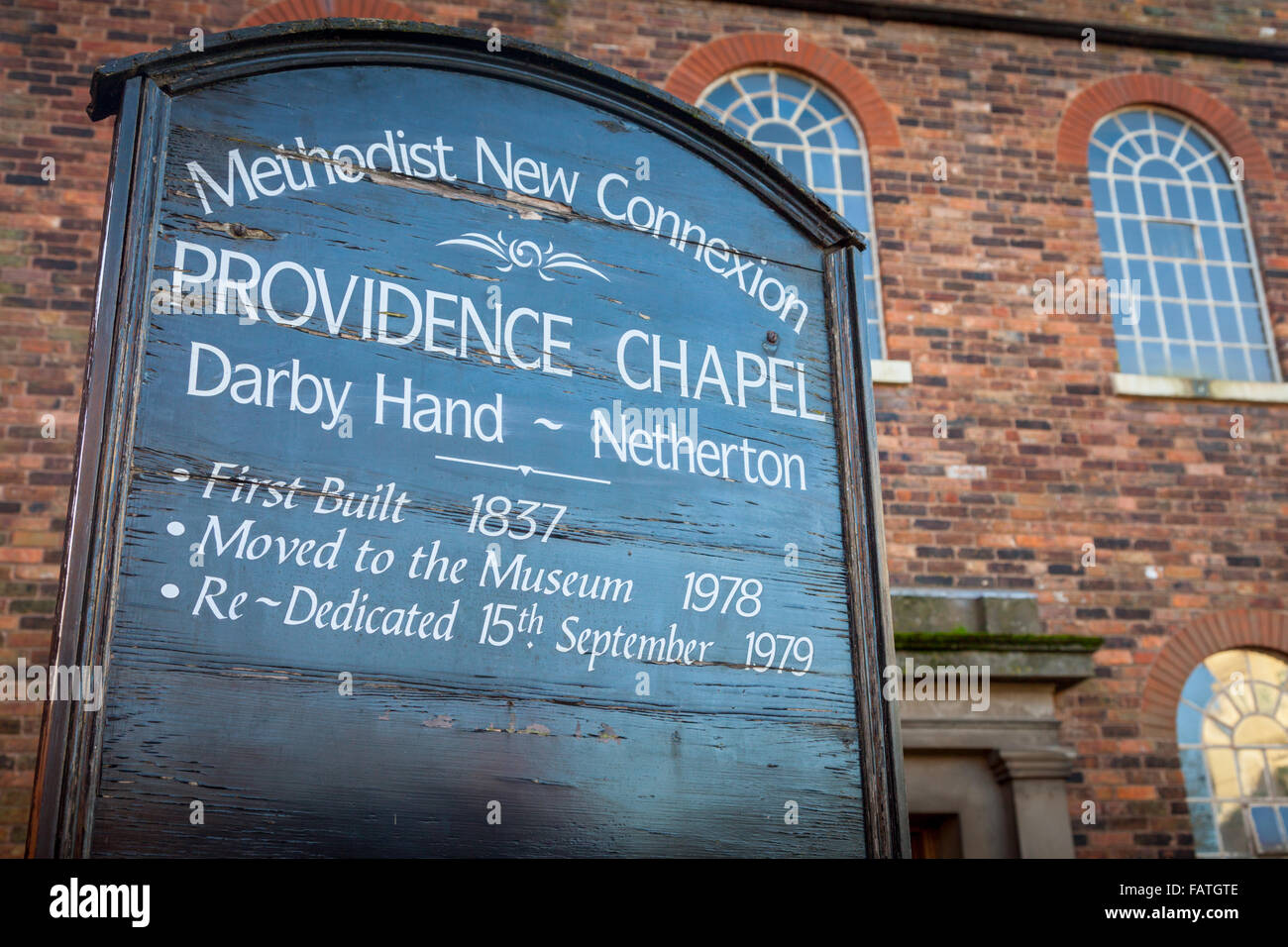 Methodistischen Kapelle oder Kirche in Museum, das Black Country Living Museum, Dudley Großbritannien Stockfoto