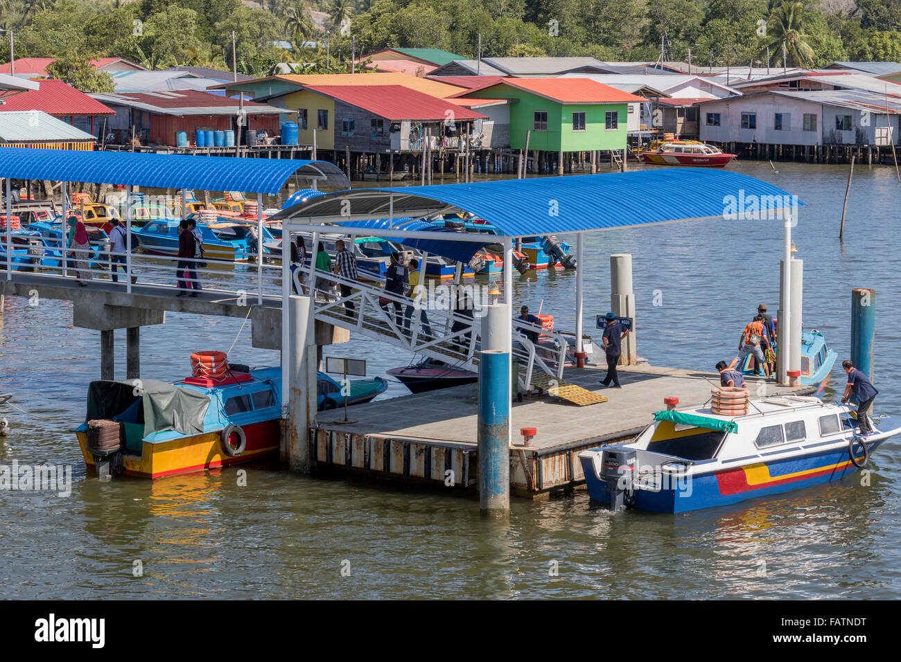 Speed-Boot aus Menumbuk ferry Terminal Sabah East Malaysia Insel Borneo nach Labuan Stockfoto