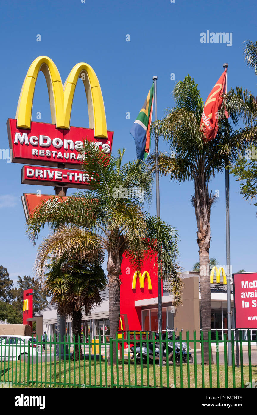 McDonald's Restaurant, Federn, Ekurhuleni Metropolitan Municipality, Provinz Gauteng, Südafrika Stockfoto