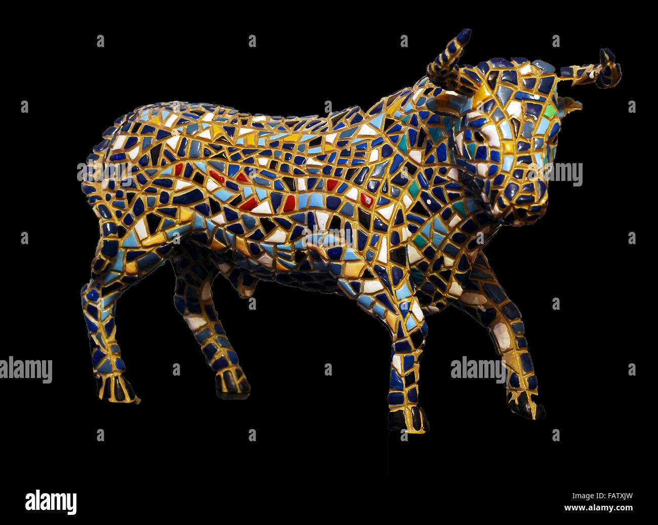 Mosaik, Mosaik Bull, Spanisch, Stierkampf, Bull, China, Stockfoto