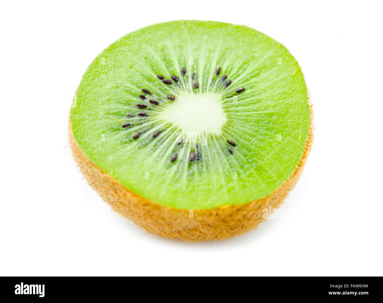 Kiwi-Früchte auf weißem Hintergrund. Stockfoto