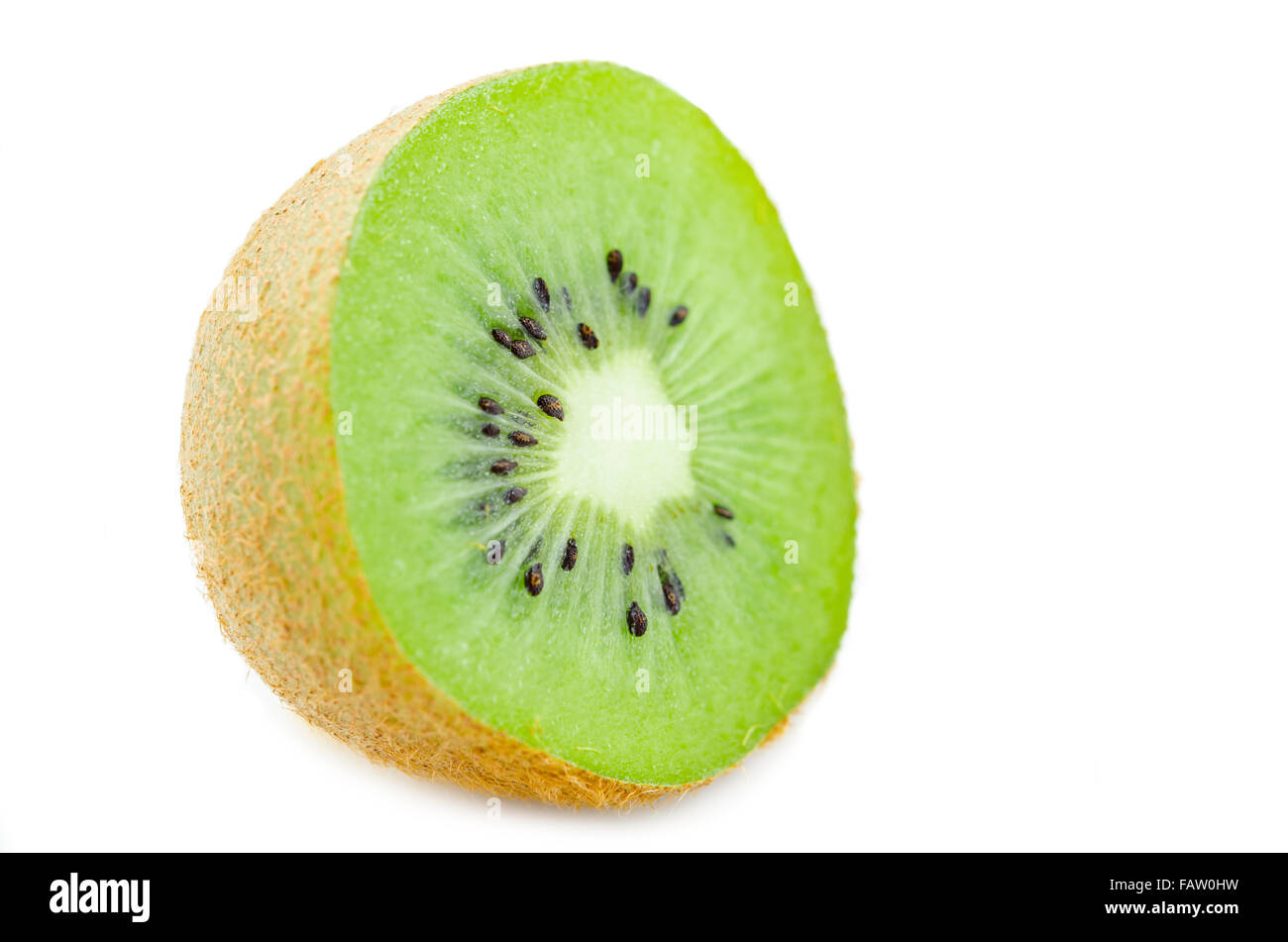 Kiwi-Früchte auf weißem Hintergrund. Stockfoto