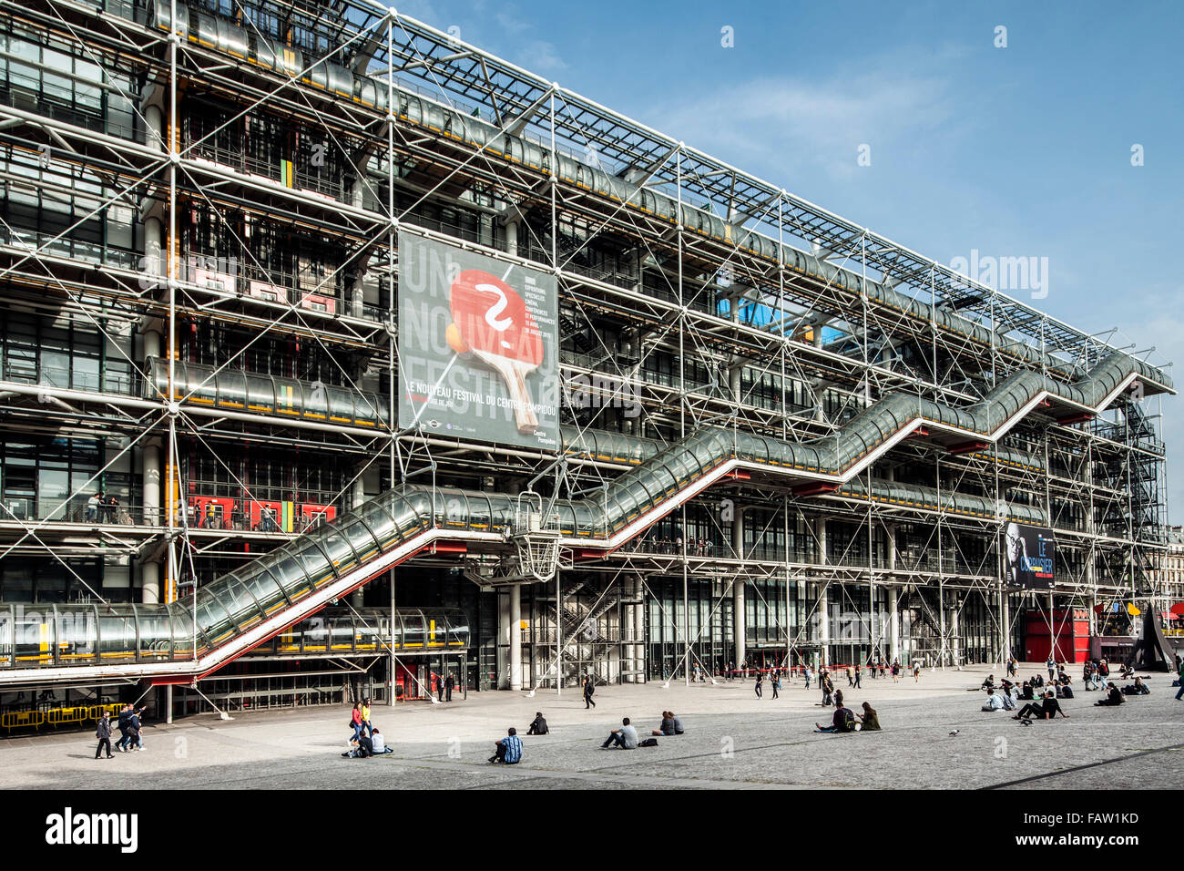 Das Centre Georges Pompidou Gebäude im Zentrum von Paris. Stockfoto
