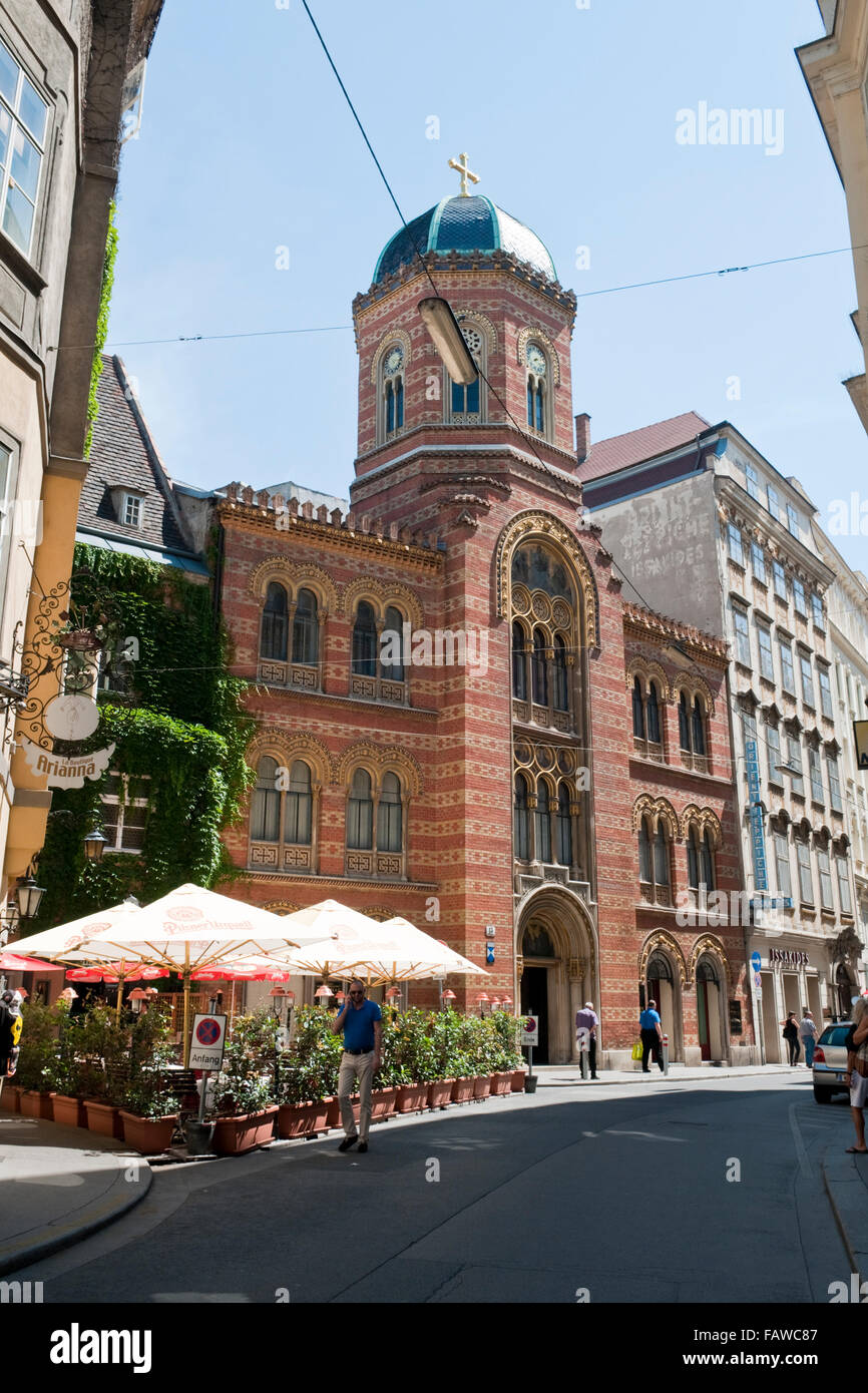 Die griechisch-orthodoxe Kirche Heilige Dreifaltigkeit in am Fleischmarkt, Wien, Österreich Stockfoto Die griechisch-orthodoxe Kirche Heilige Dreifaltigkeit in am Fleischmarkt, Wien, Österreich Stockfoto