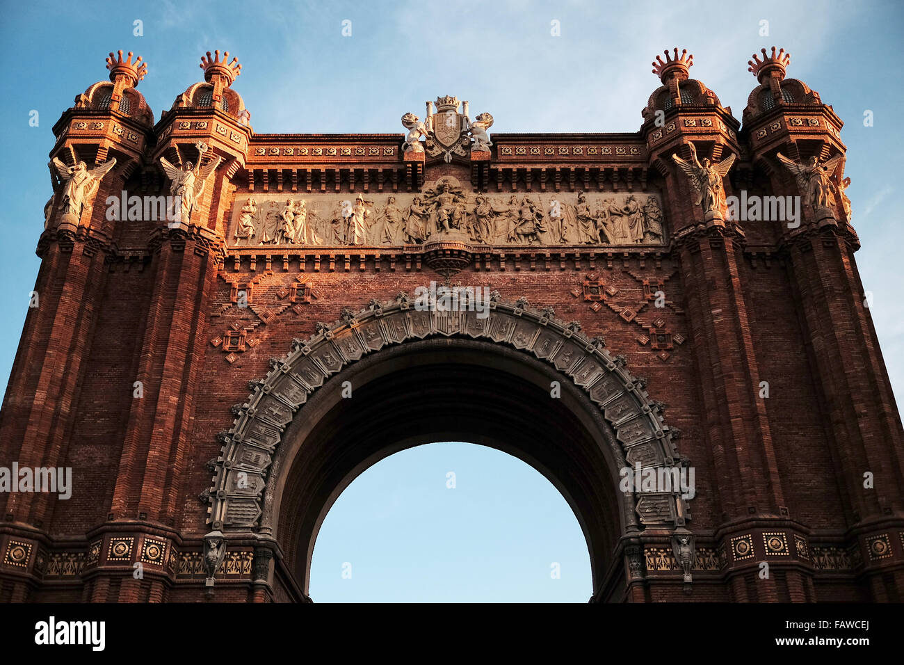 "Arc de Triomf", oder Arco de Triunfo, in Barcelona. Denkmal oder Triumphbogen. Es war, als der wichtigste Zugang Gate für den Barcelona World 1888 erbaut Stockfoto
