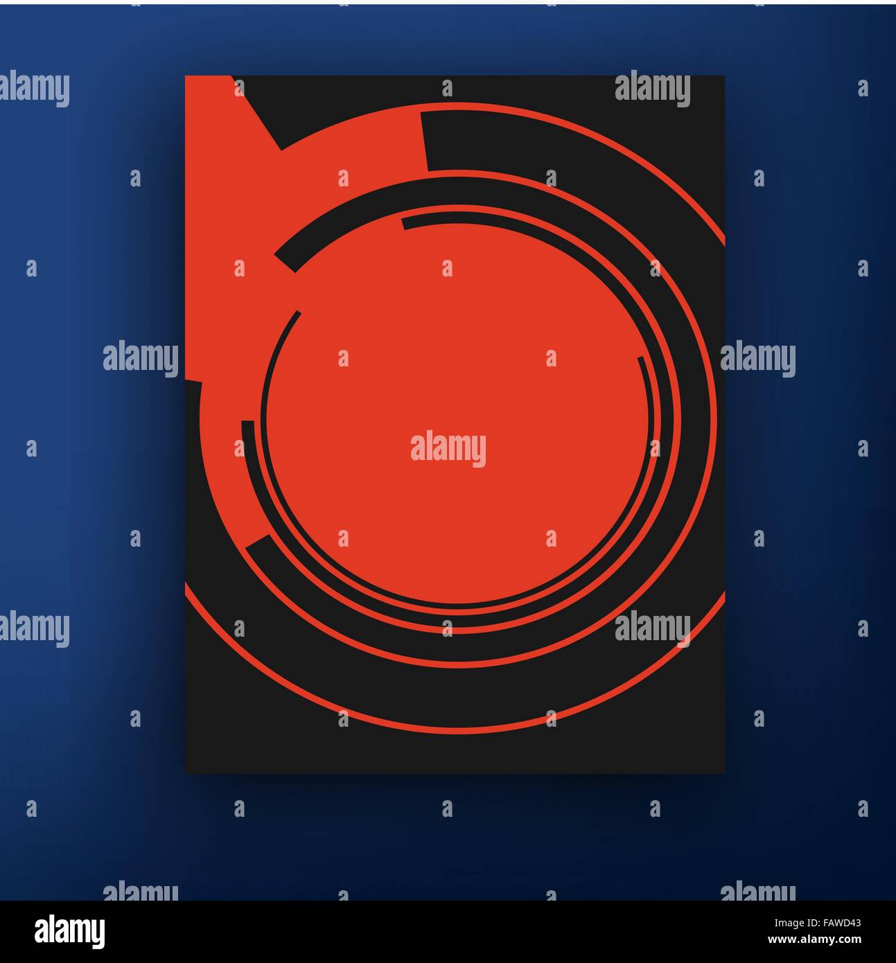 Vektor Retro-bauhaus Stil und De Stijl Broschüre Broschüre Cover Design Vorlagen Stilsammlung A4 Stock Vektor