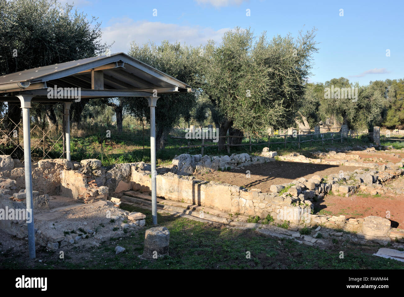 Italien, Toskana, Argentario, Orbetello, Ansedonia, Ruinen der antiken römischen Stadt Cosa, Haus der Diana, Heiligtum Stockfoto