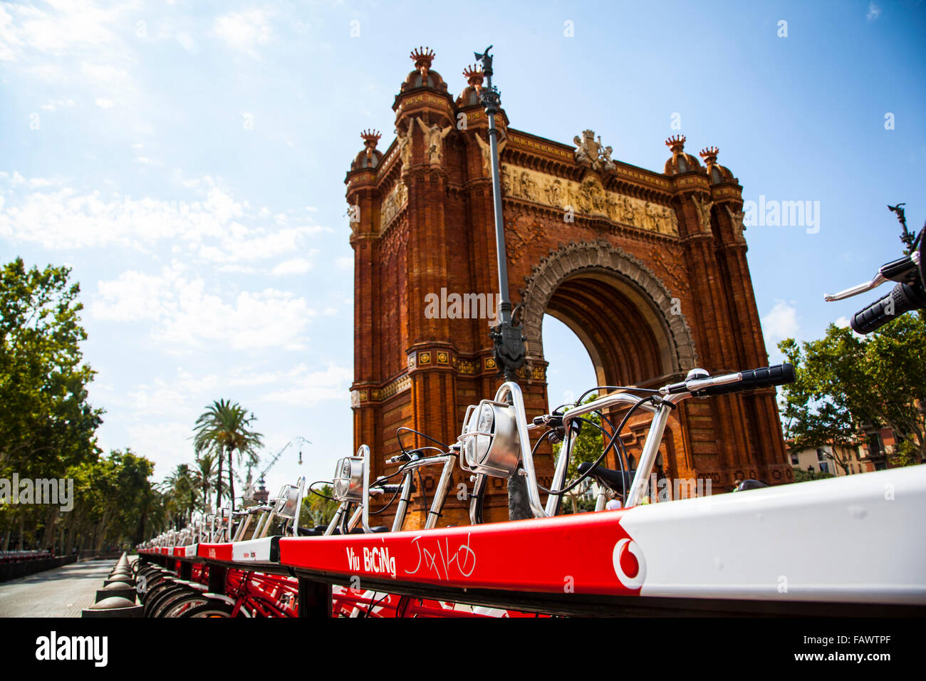 Der Arc de Triomf, Barcelona, Spanien Stockfoto