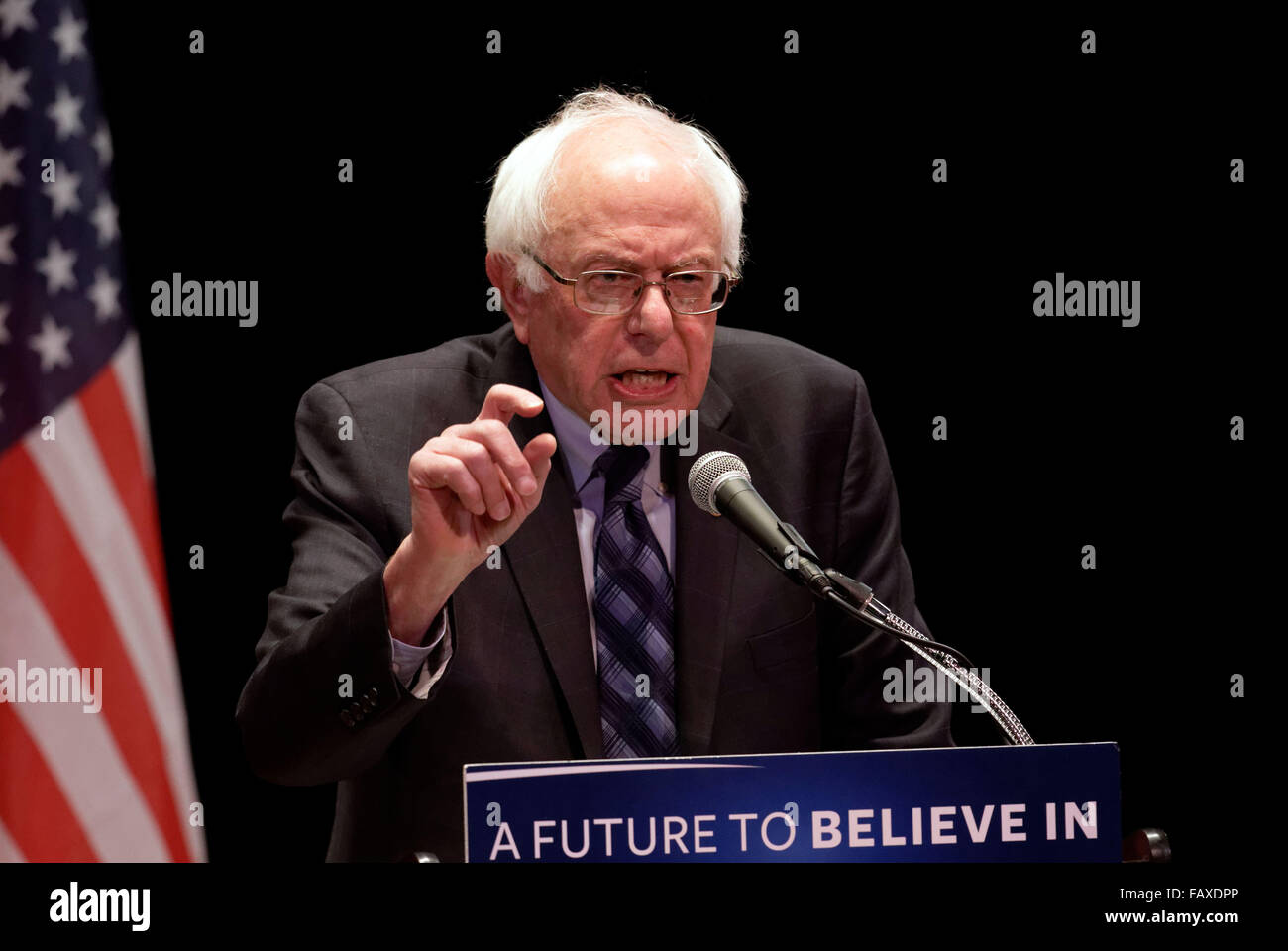 Demokratische Präsidentschaftskampagne hoffnungsvollen Senator Bernie Sanders Vermont stoppen Nominee Stockfoto