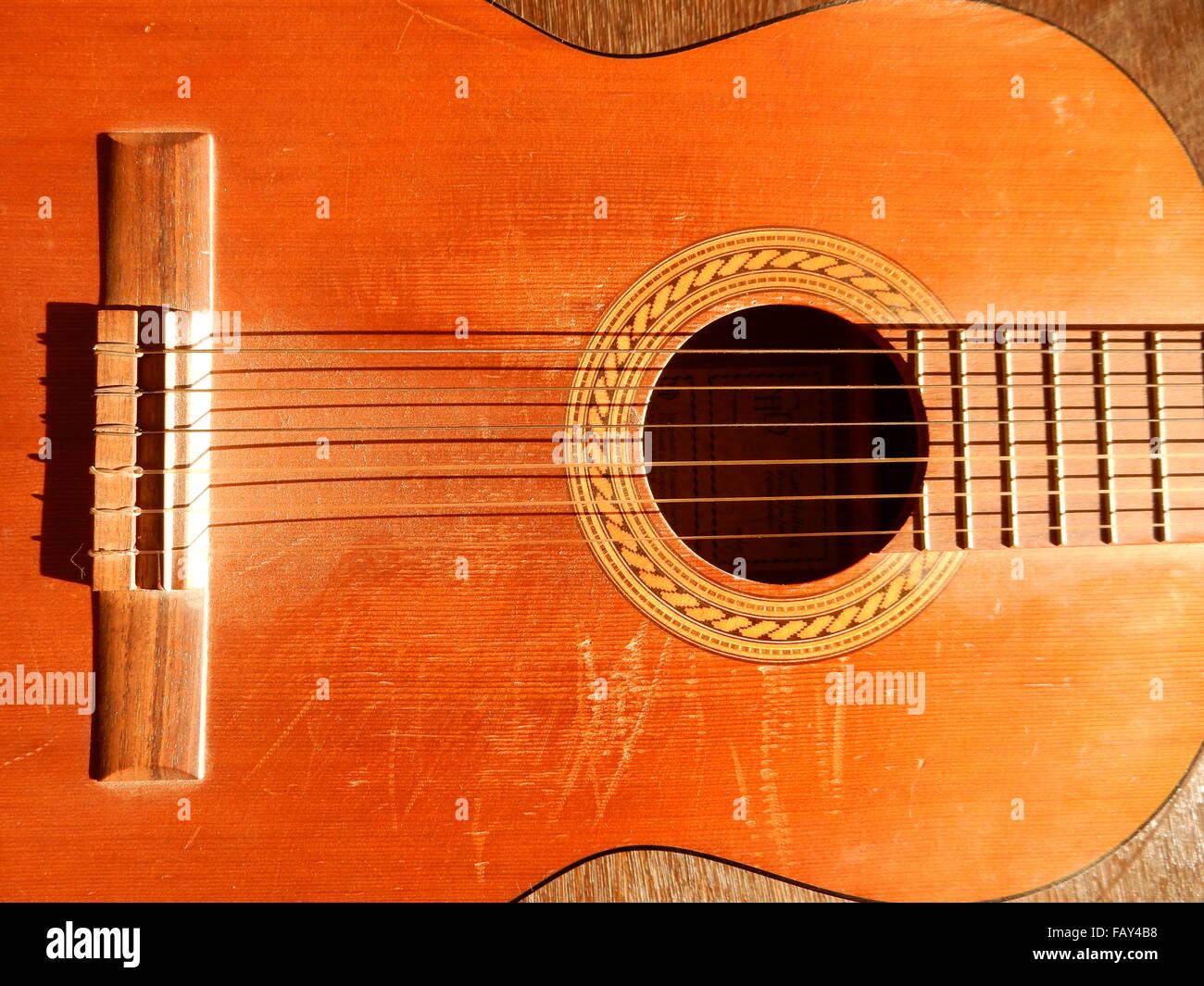 Akustik-Gitarre Stockfoto