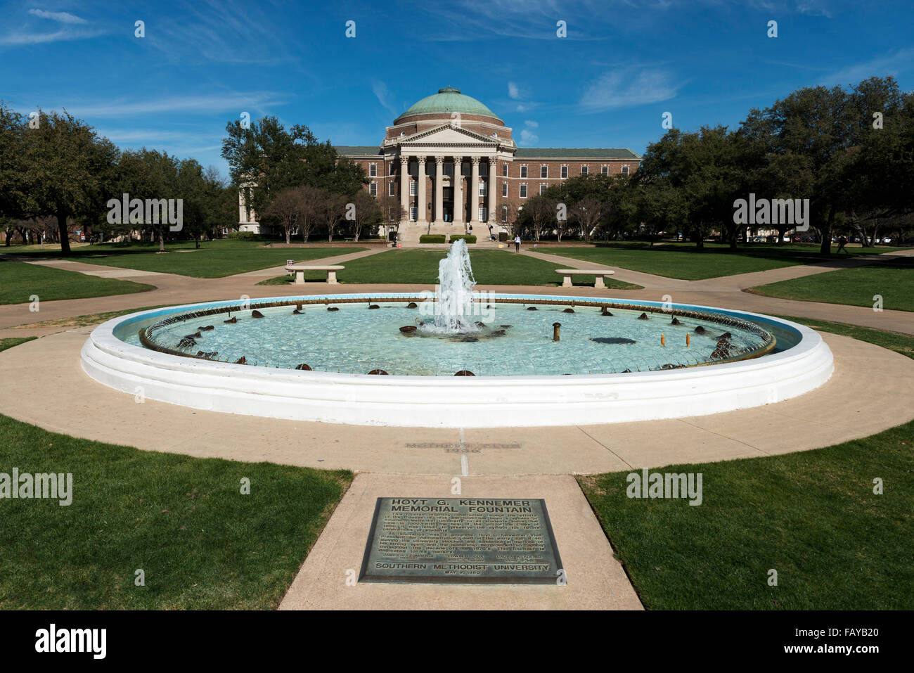 Southern Methodist University; Dallas, Texas, Vereinigte Staaten von Amerika Stockfoto