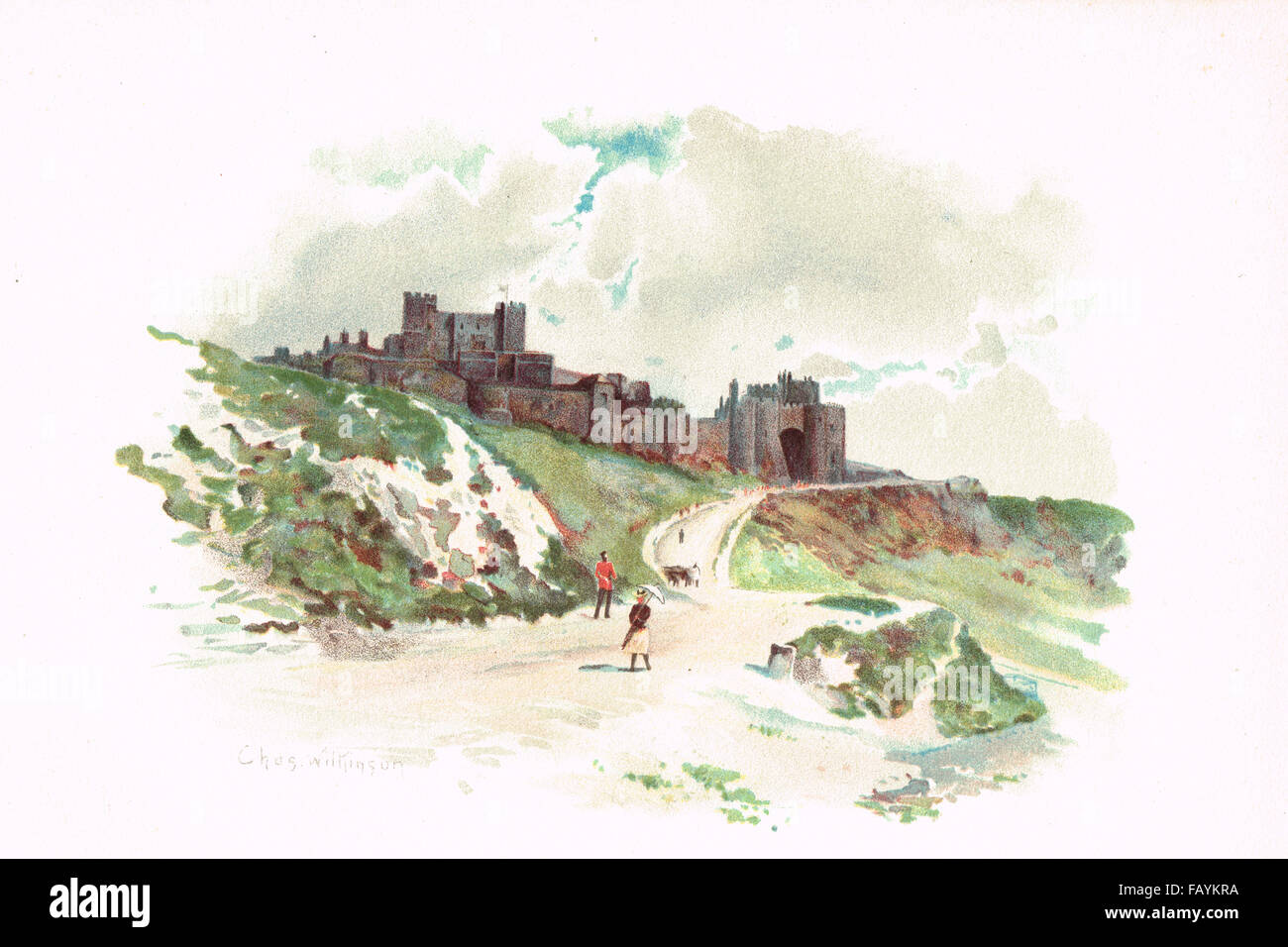 1901 Abbildung Dover Castle, Kent Stockfoto