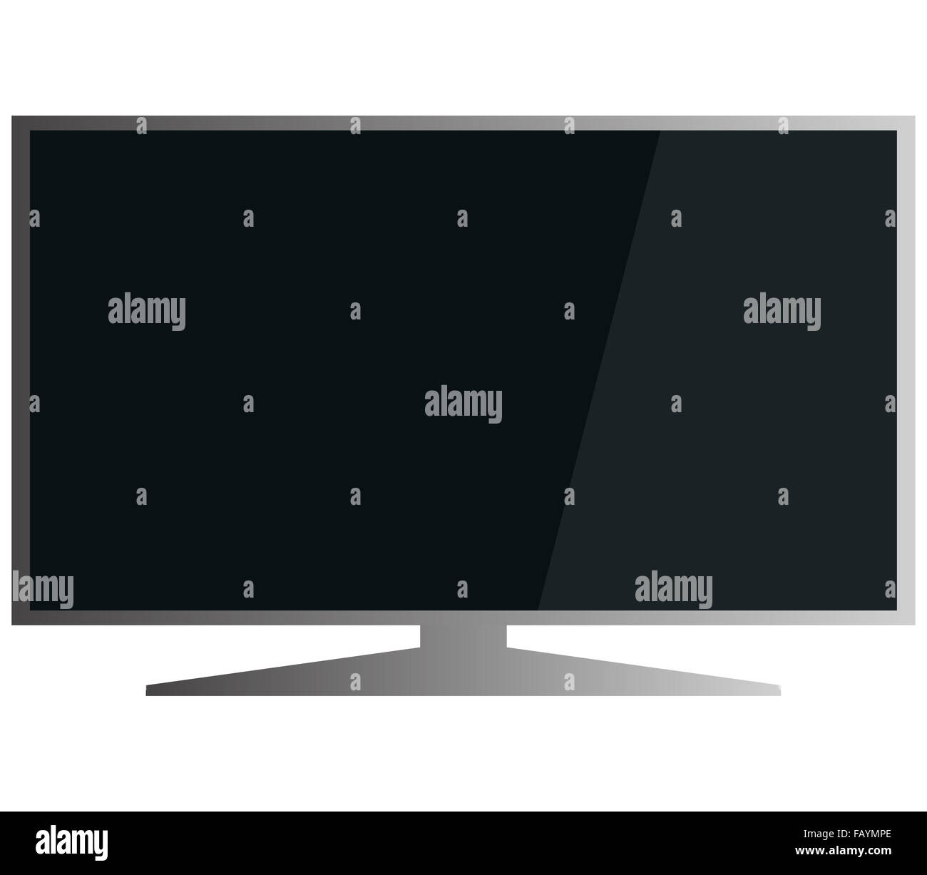 Fernsehen auf weißem Hintergrund Stockfoto